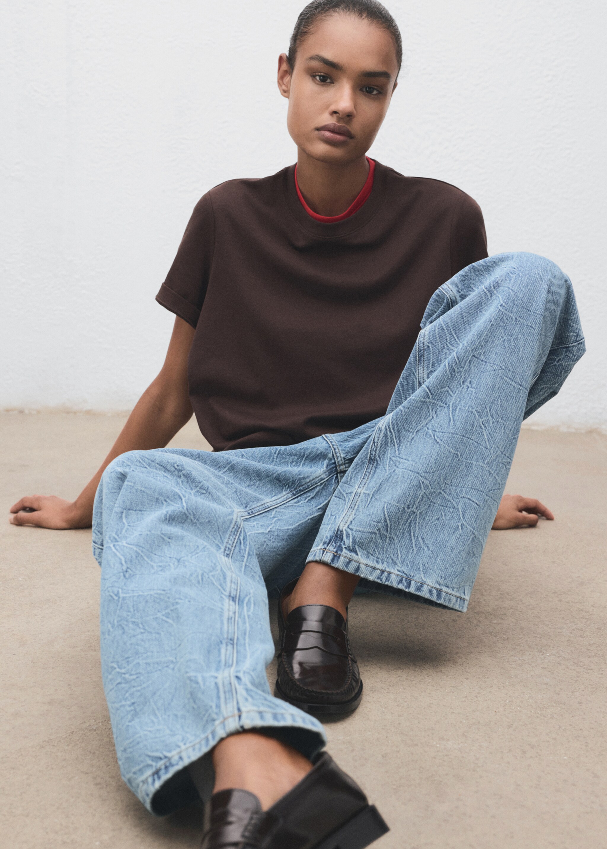 Mid-rise straight jeans - Details of the article 2