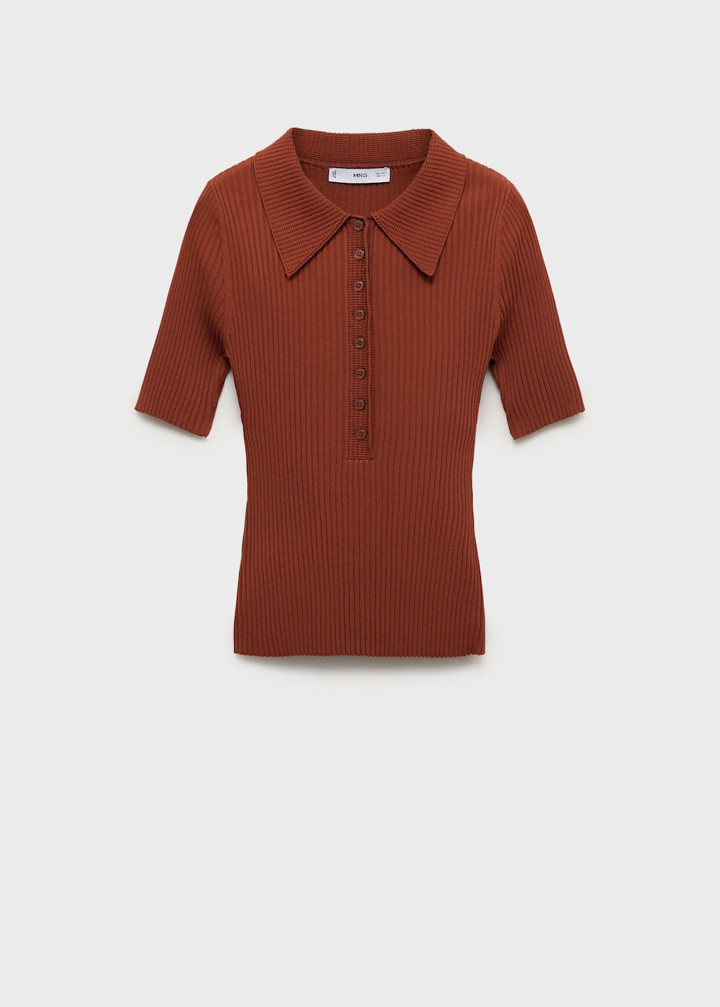 Mango Polo-neck ribbed sweater