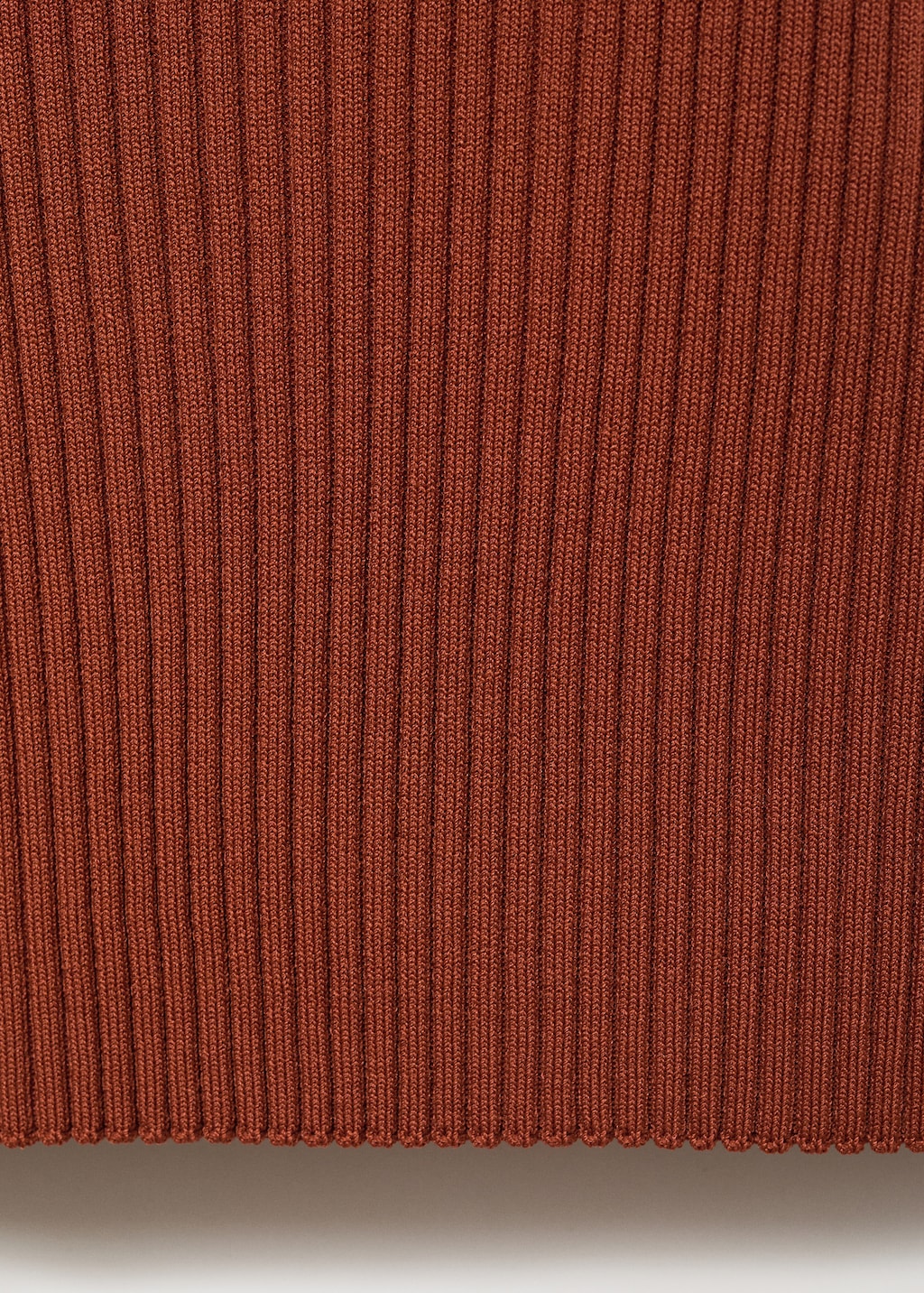 Polo-neck ribbed sweater