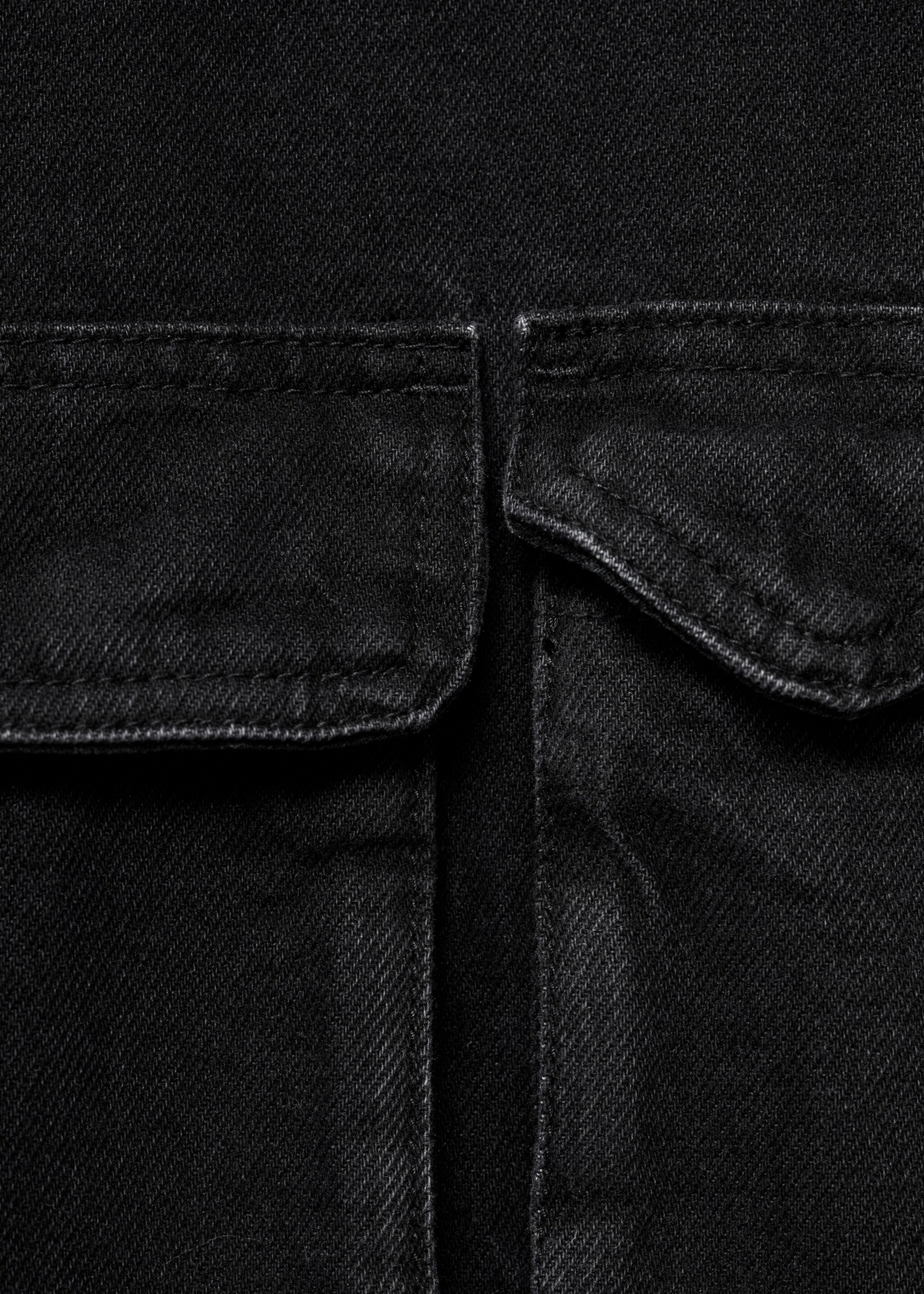 Parka vaquera oversize bolsillos - Detalle del artículo 8, Denim negro. Ref: 17054141-00.