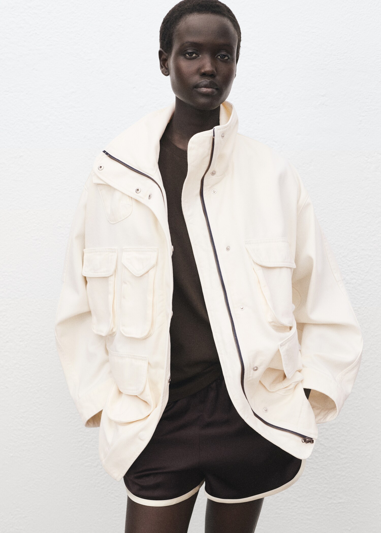 Parca texana oversize butxaques - Pla mig