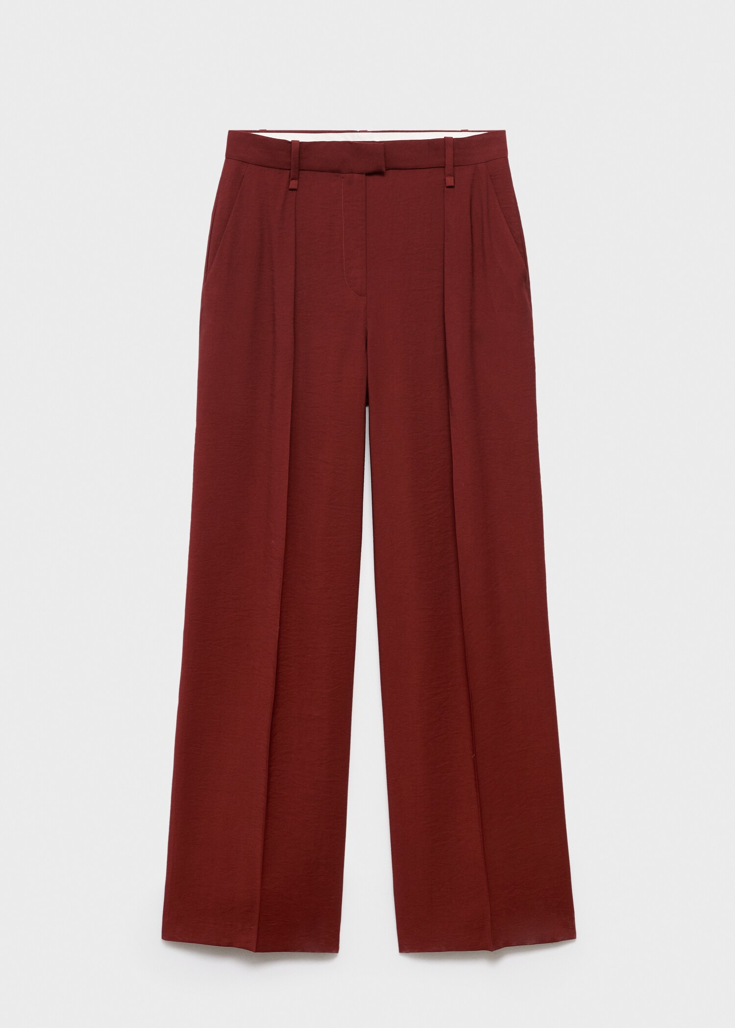 Straight-fit pleated trousers - Article without model