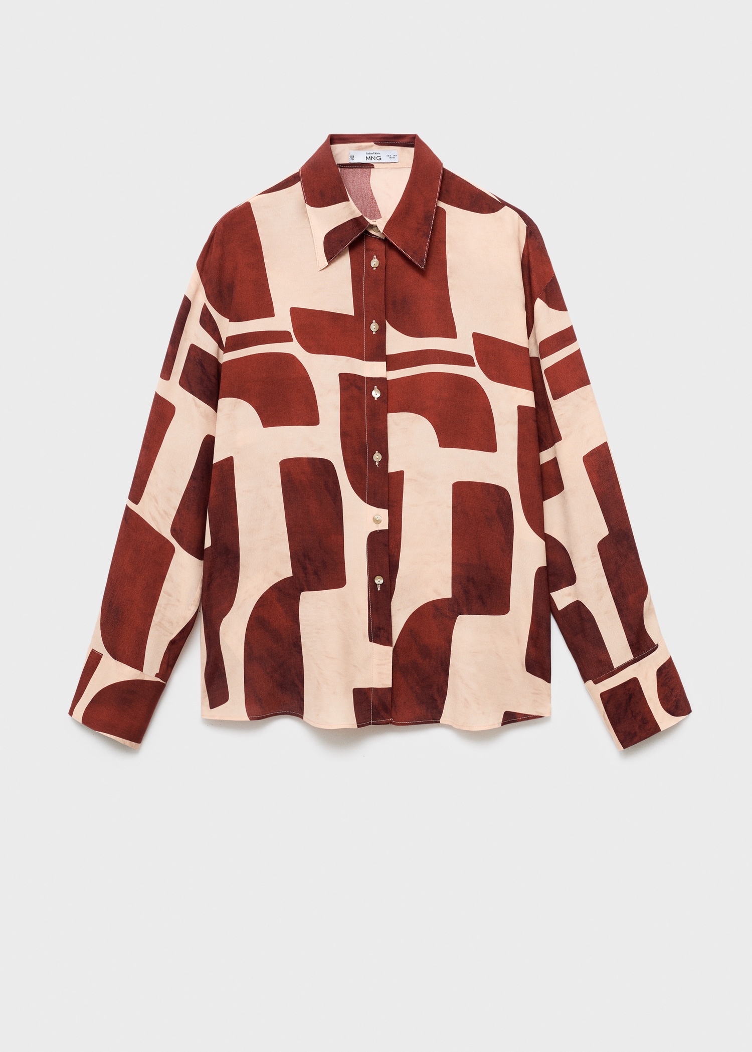 Camisa estampado geométrico Mujer MNG Nicaragua - Main Image