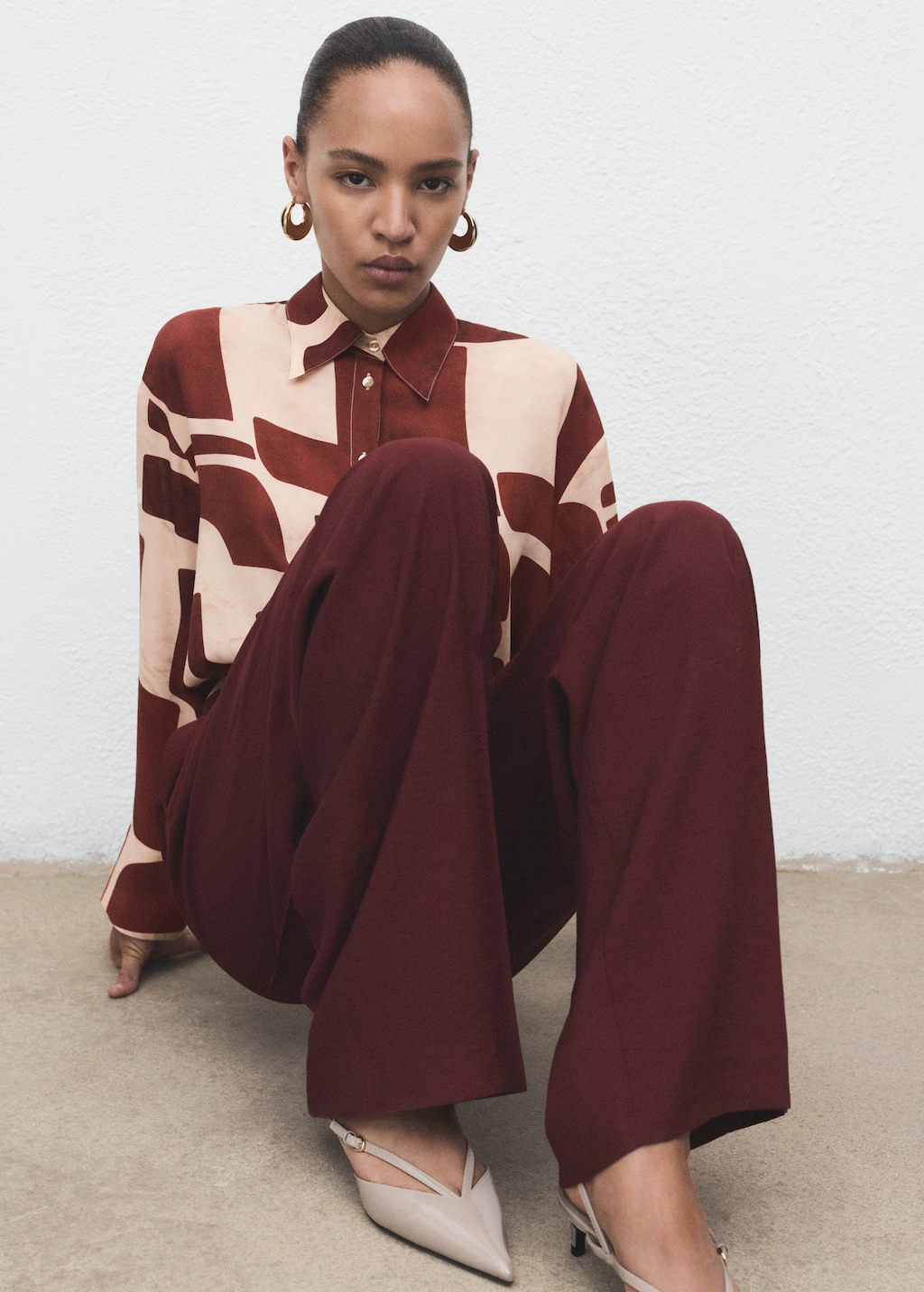 Geometric print shirt