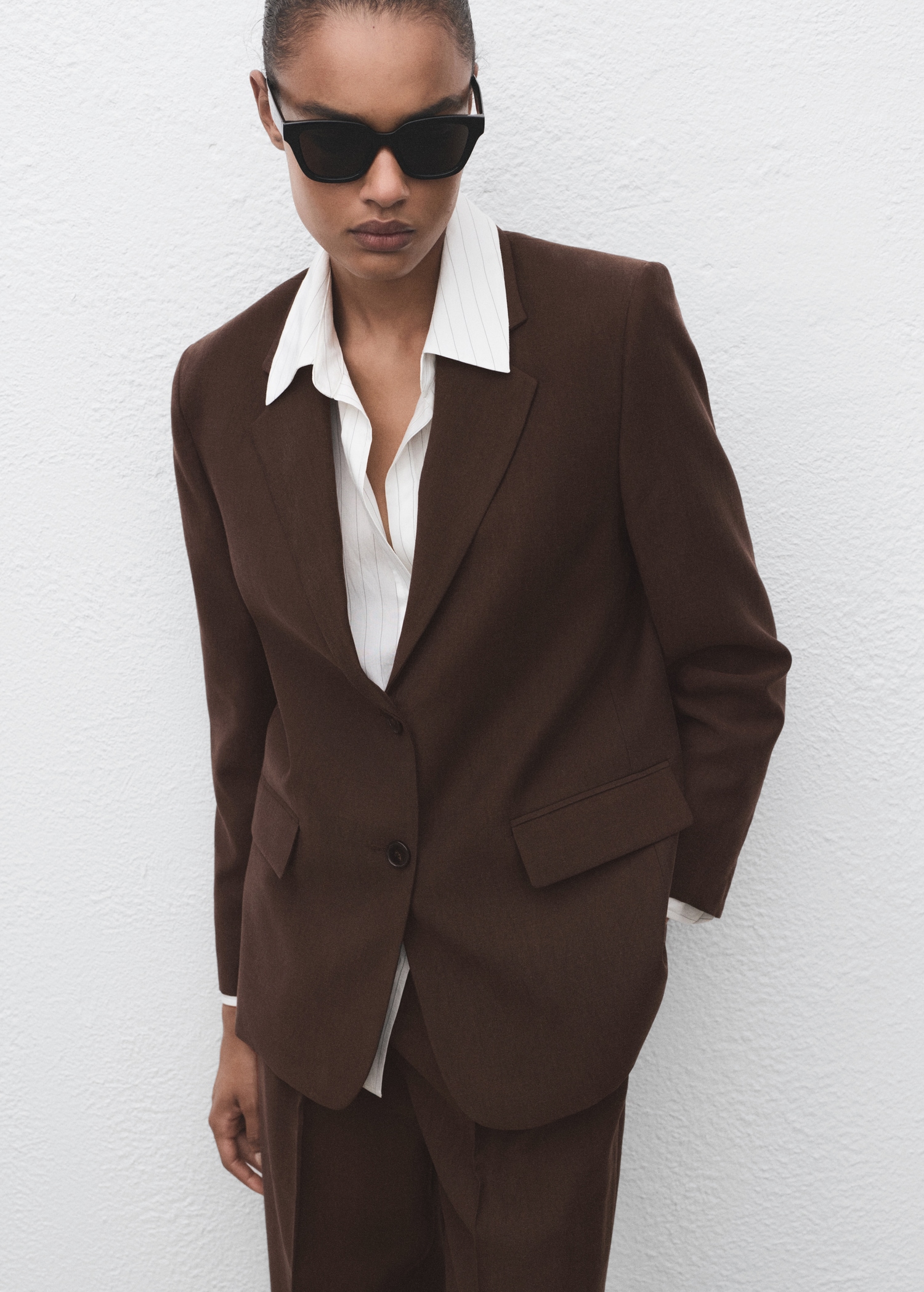 Lyocell suit blazer Women MANGO Madagascar1