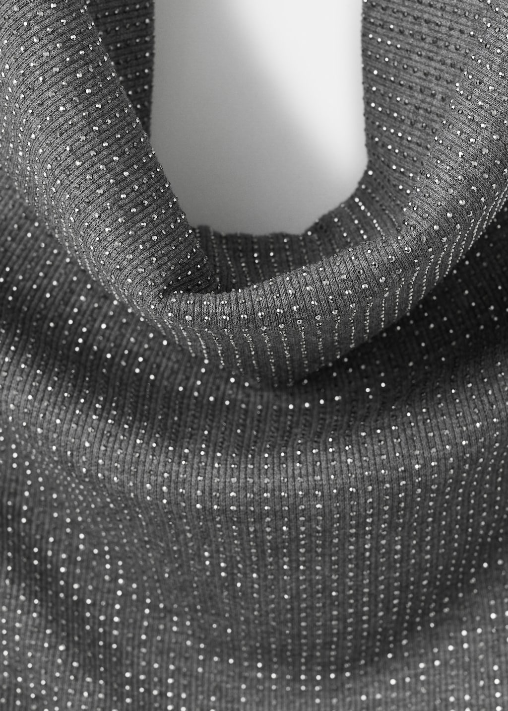 Mango Draped neck rhinestone top