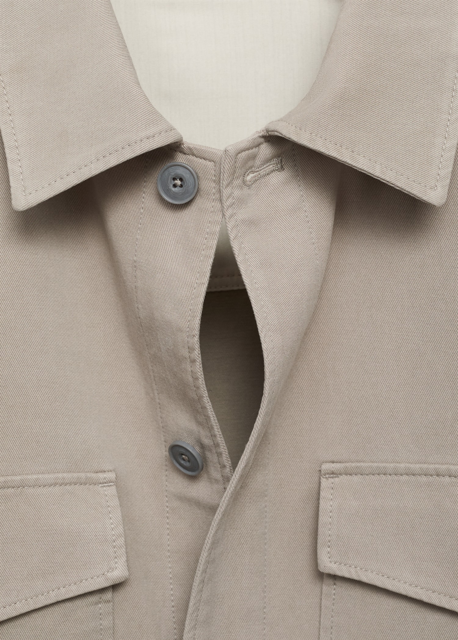 Chaqueta algodón recta botones - Detalle del artículo 8