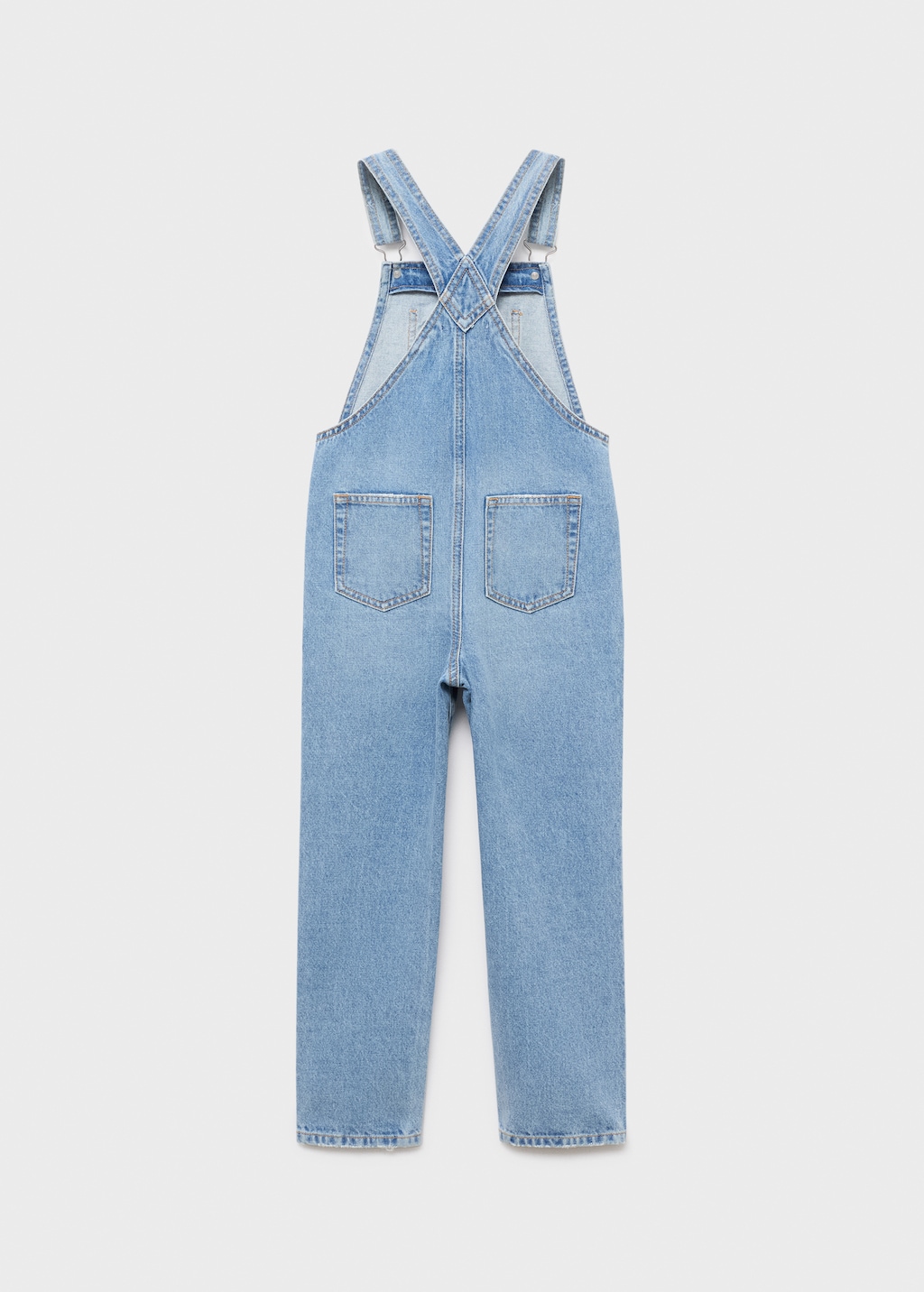 Long denim dungarees