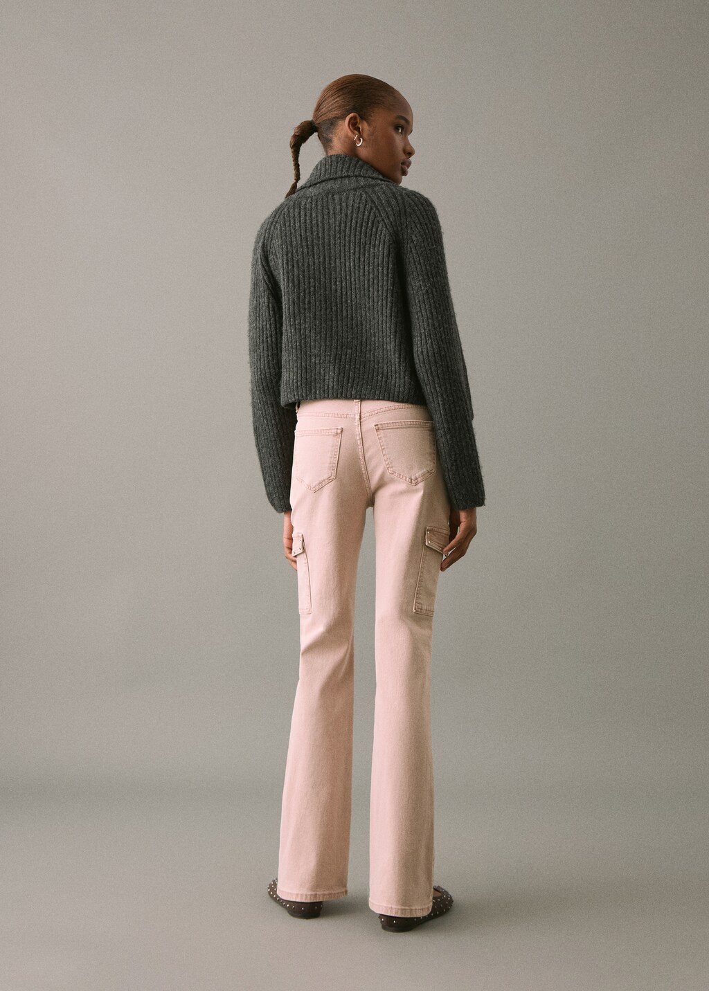 Studded skinny cargo jeans