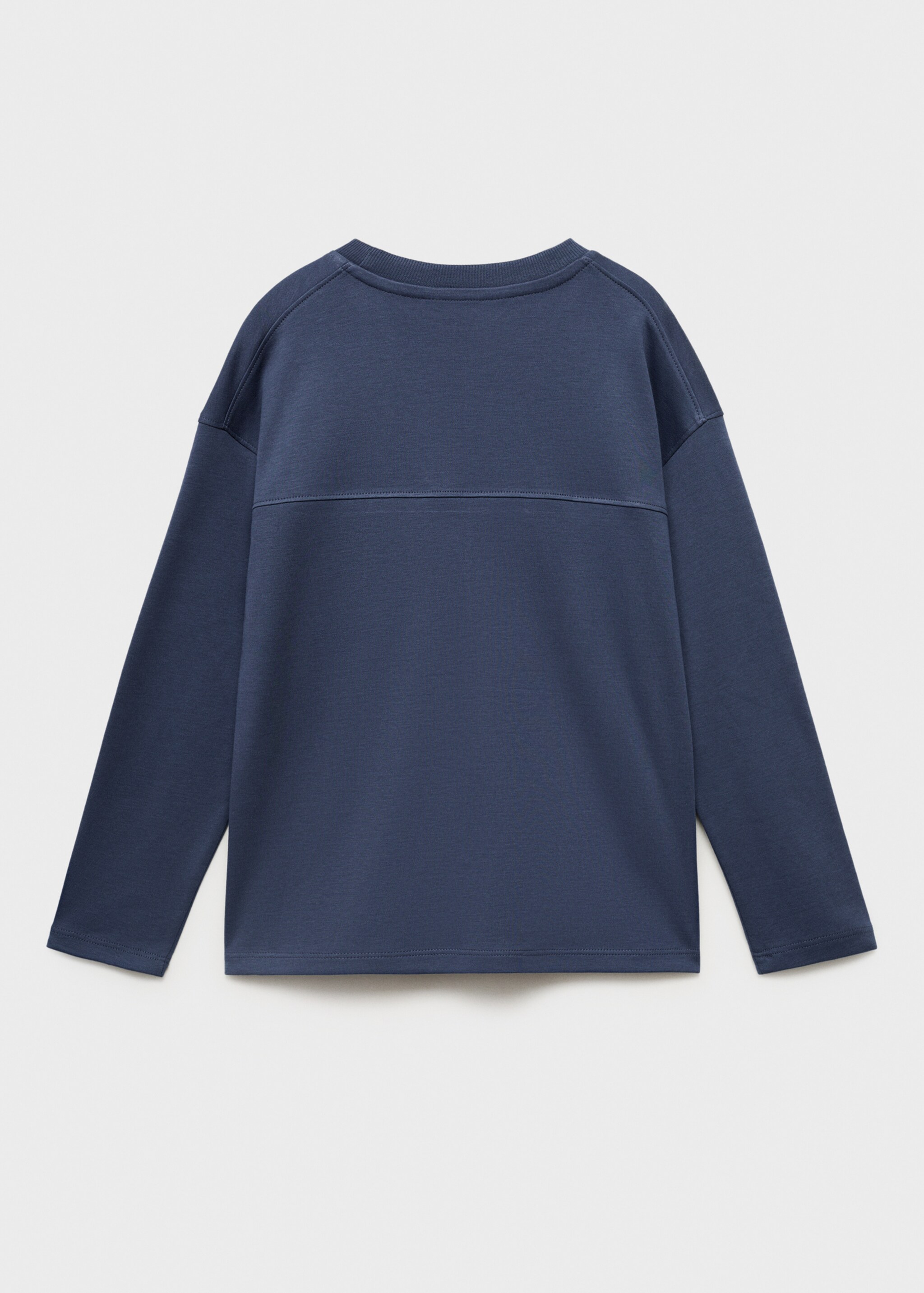 T-shirt with pocket seam - Reverse of the article, Night Blue. Ref: 17054418-00.