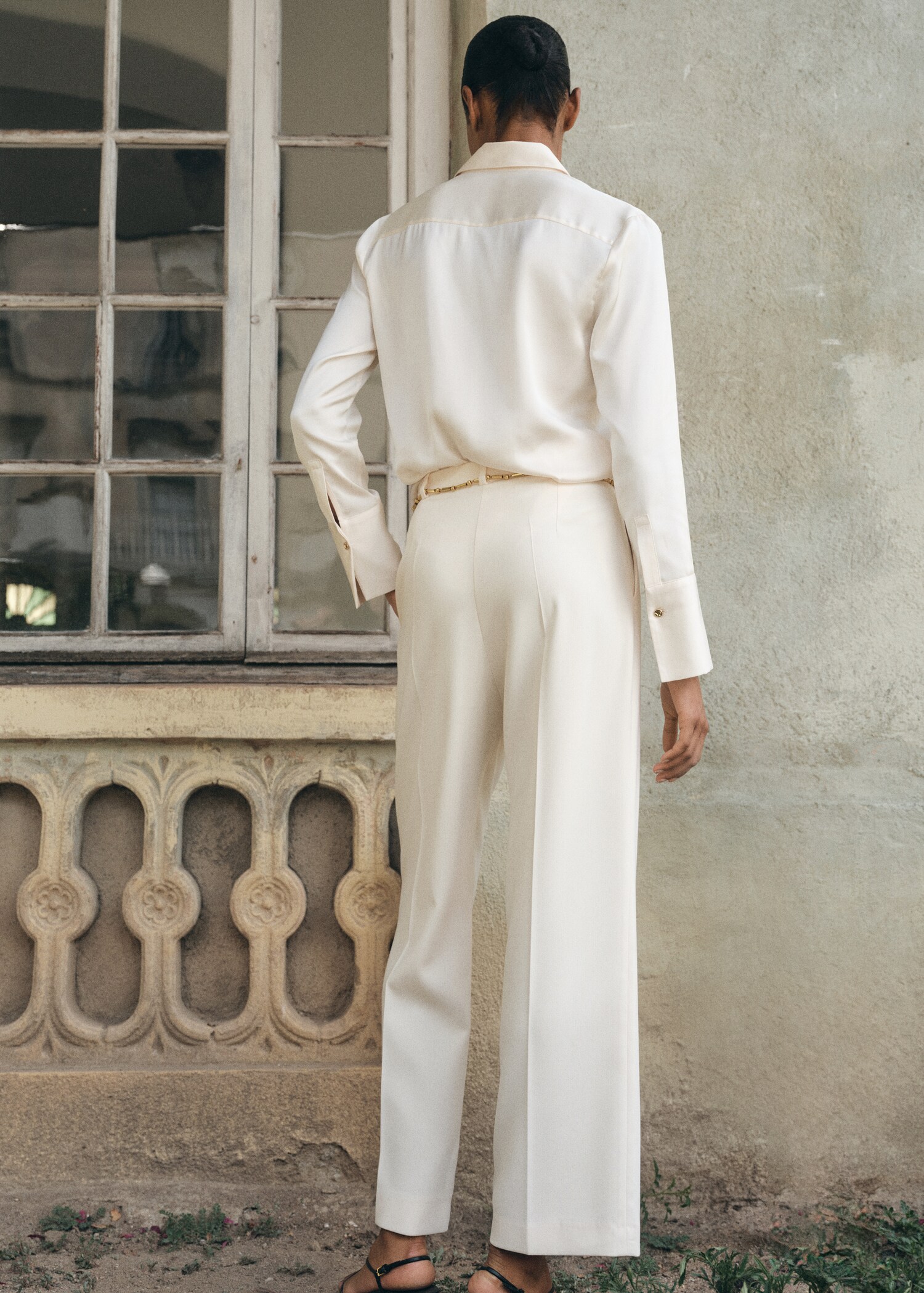 Pantalon droit pinces - Verso de l’article