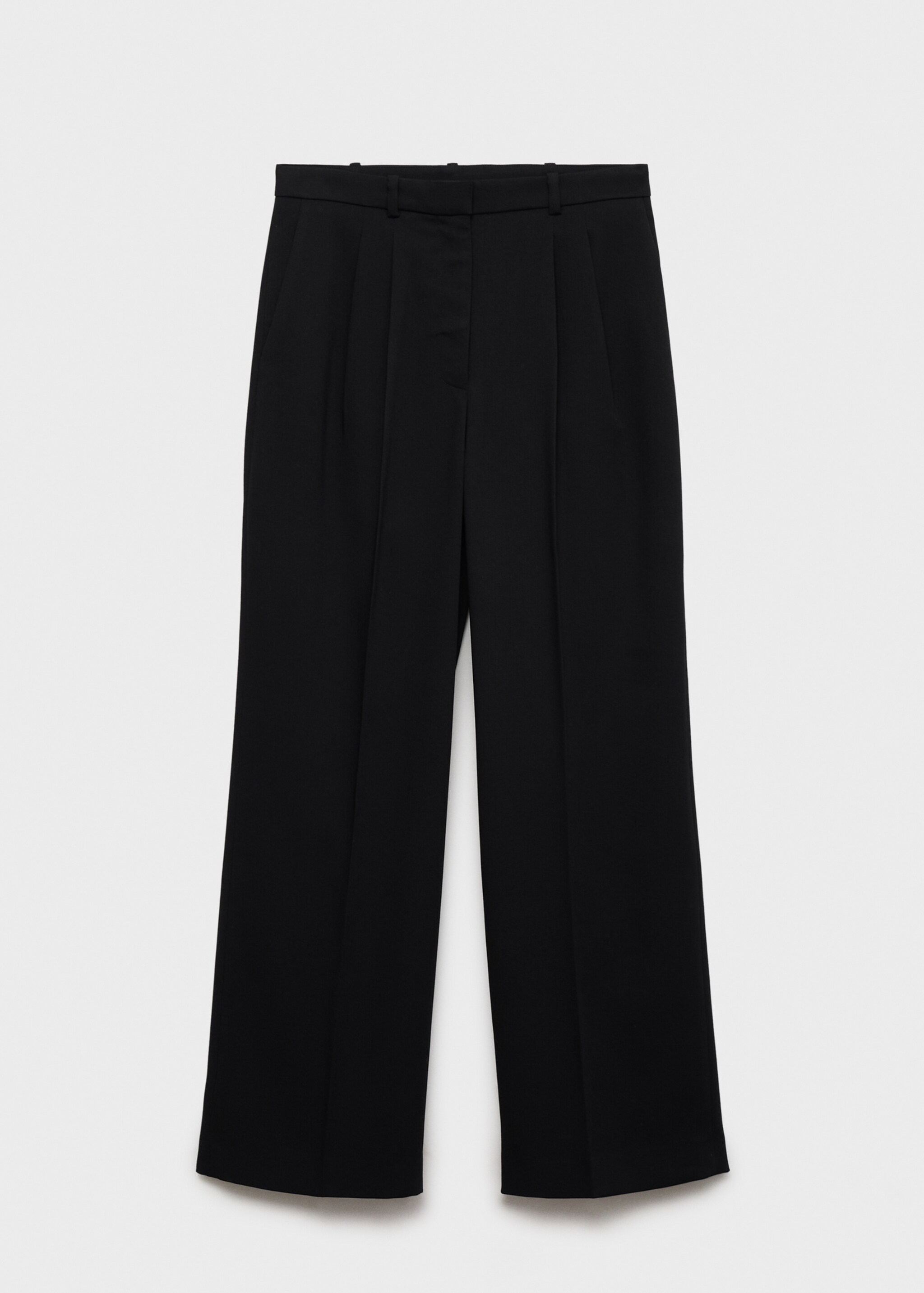 Pantalón recto pinzas - Artículo sin modelo, Negro. Ref: 17054422-00.