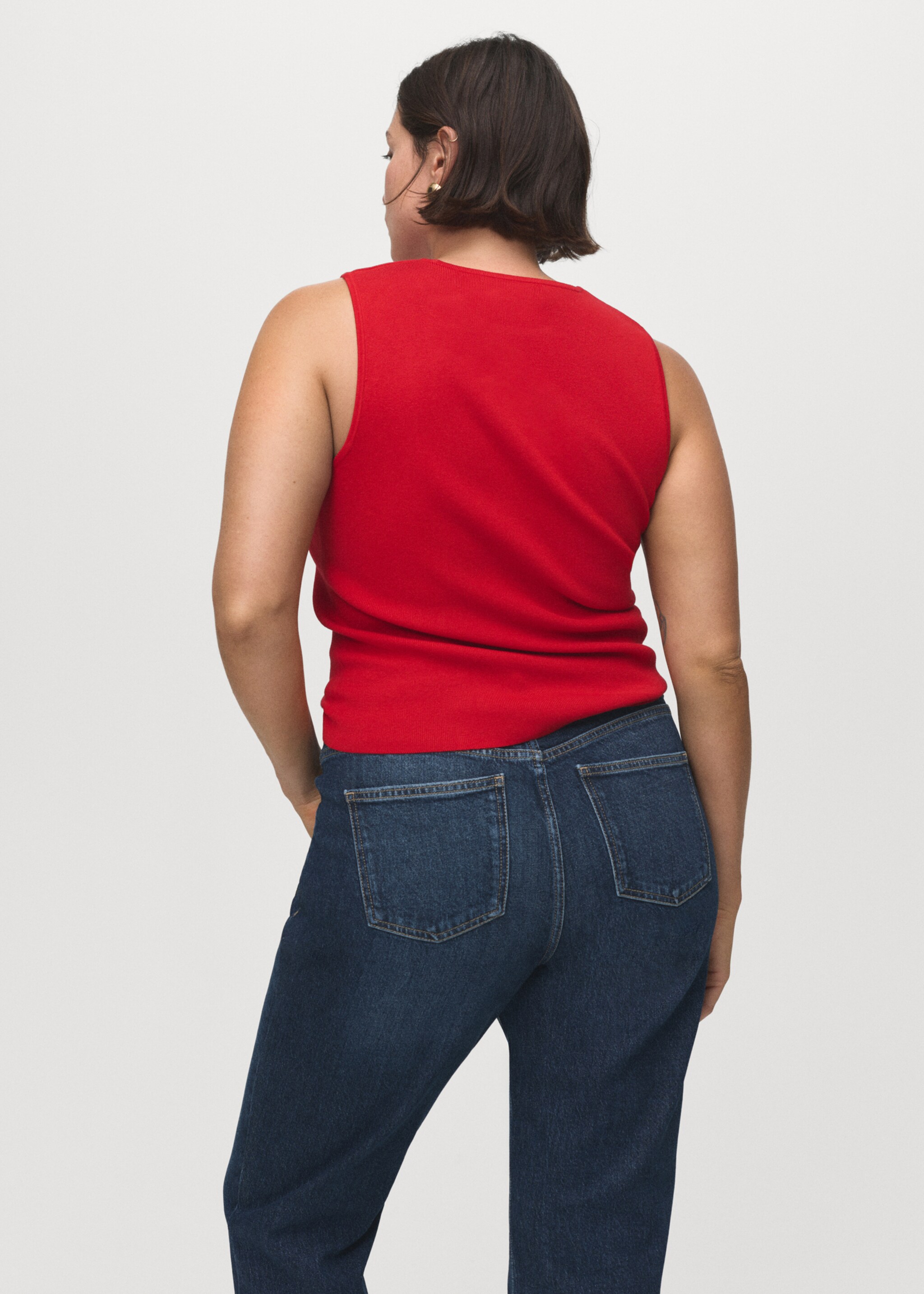 Newmom comfort high-rise jeans - Details of the article 4, Dark Blue. Ref: 17054423-00.