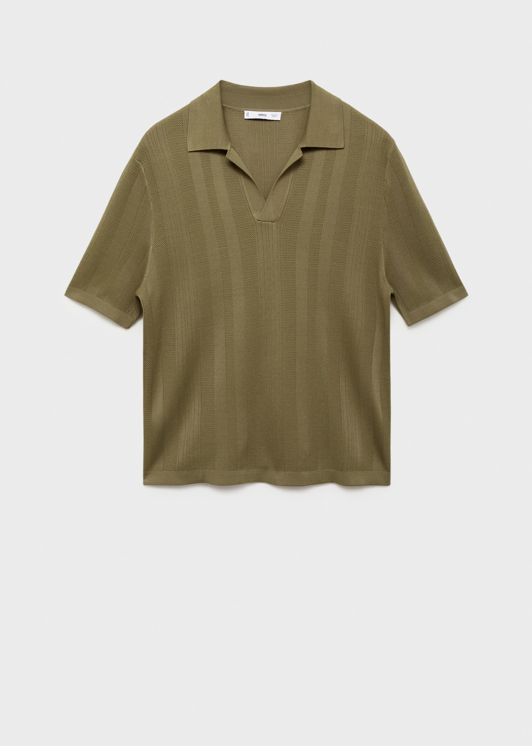Geribd gebreid poloshirt - Artikel zonder model