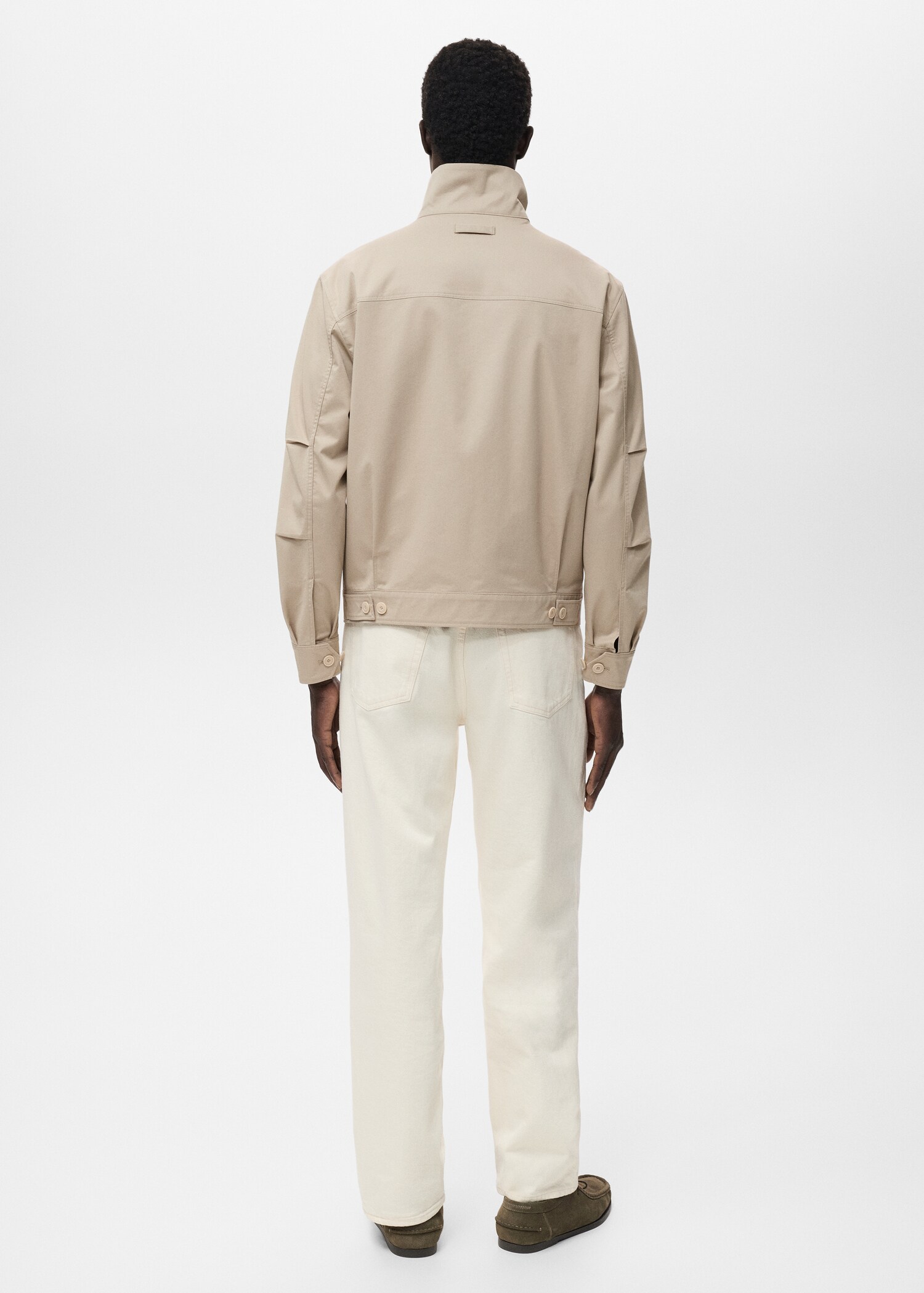 Zipper cotton jacket - Reverse of the article