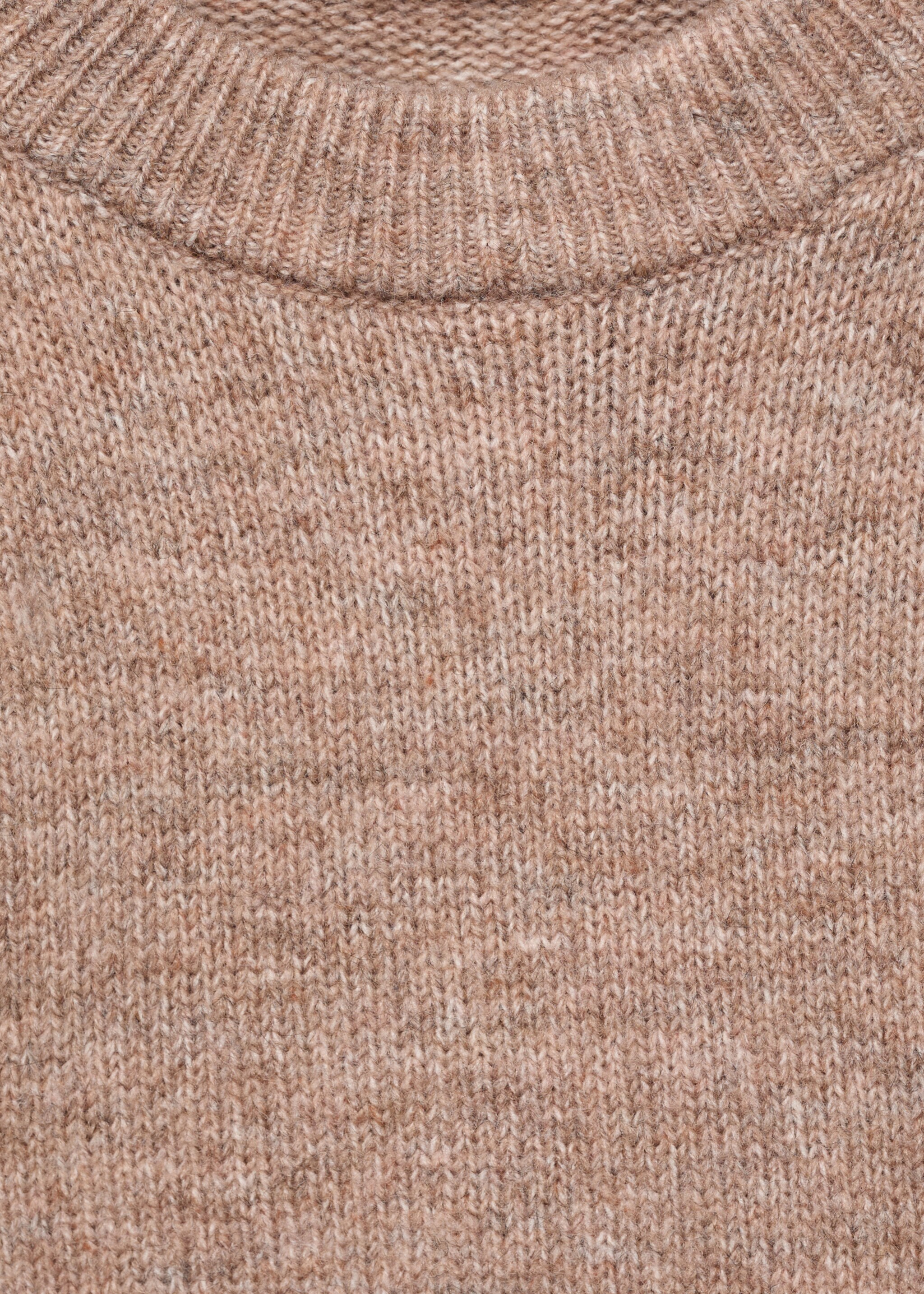Round-neck knitted sweater - Details of the article 8, Medium Pink. Ref: 17054429-00.