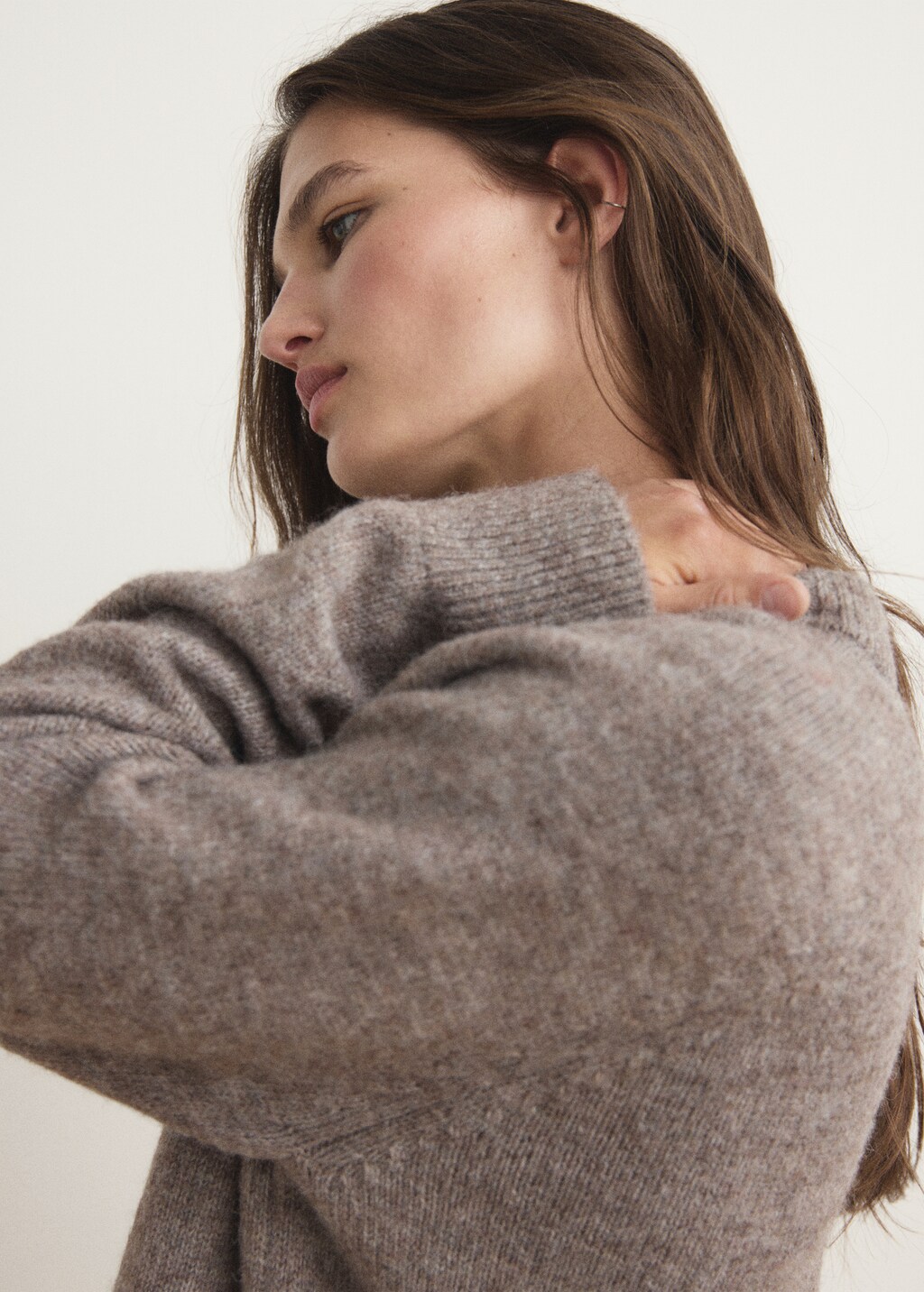 Marbled knitted sweater