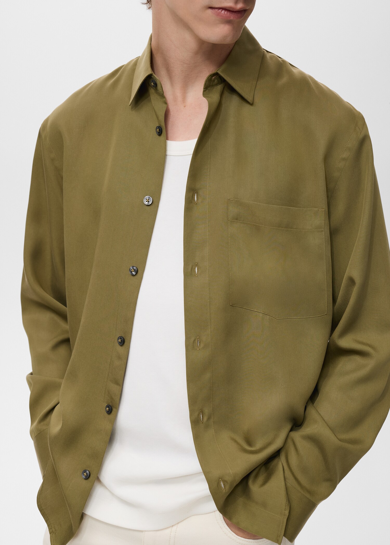 Camisa 100% lyocell bolsillo - Detalle del artículo 6