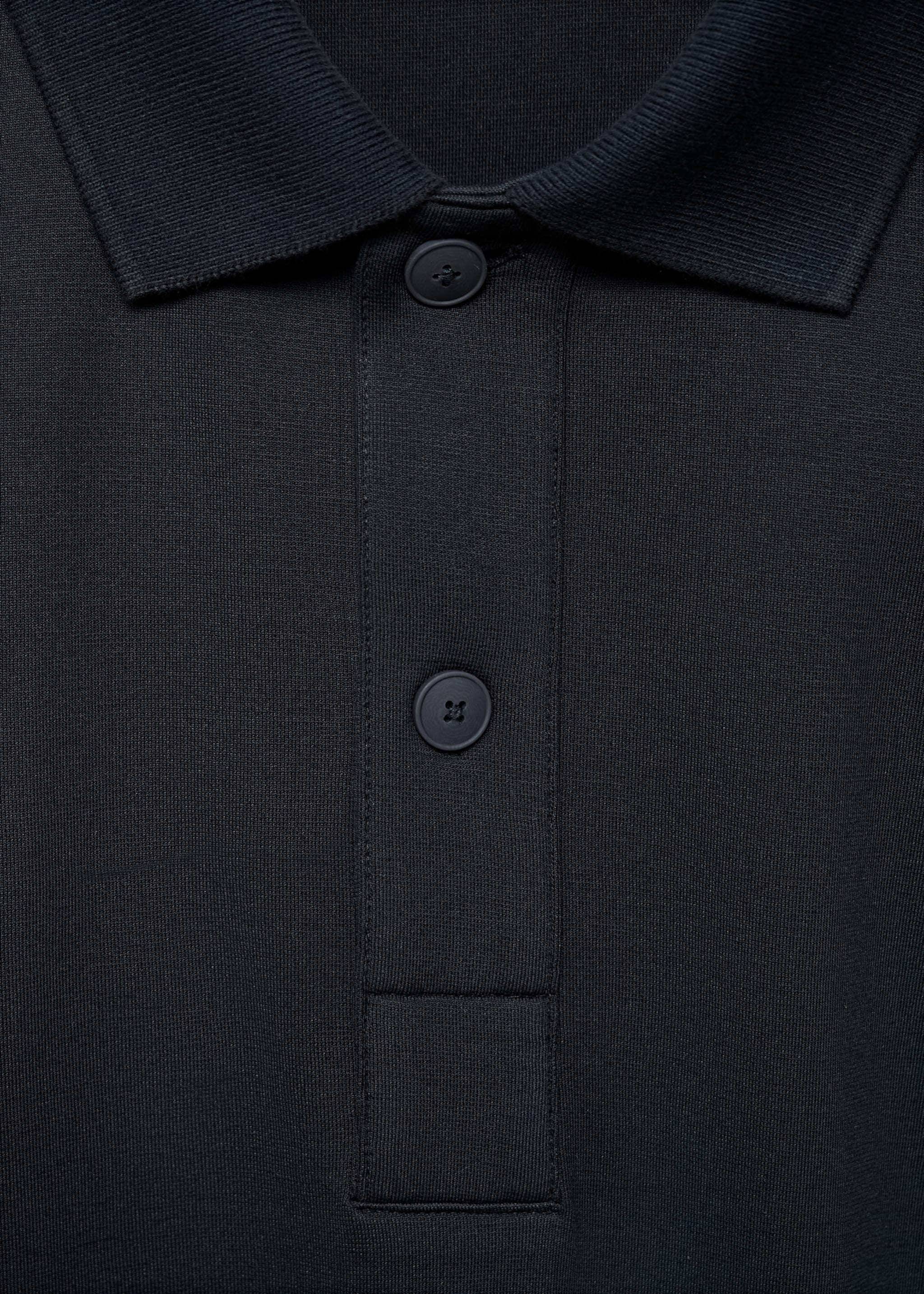 Relaxed-fit cotton polo - Details of the article 8, Navy. Ref: 17054432-00.