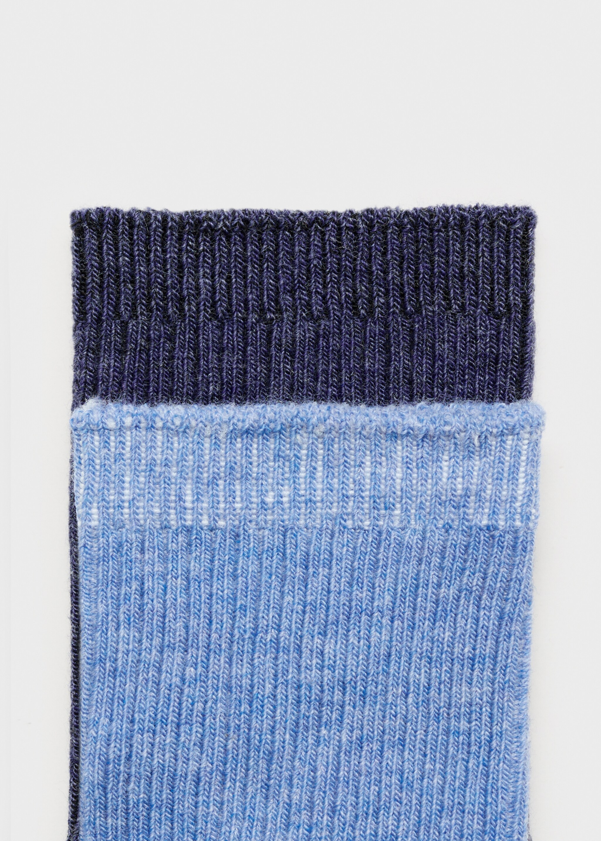 Chaussettes ribb - Verso de l’article, Bleu. Ref: 17054436-00.