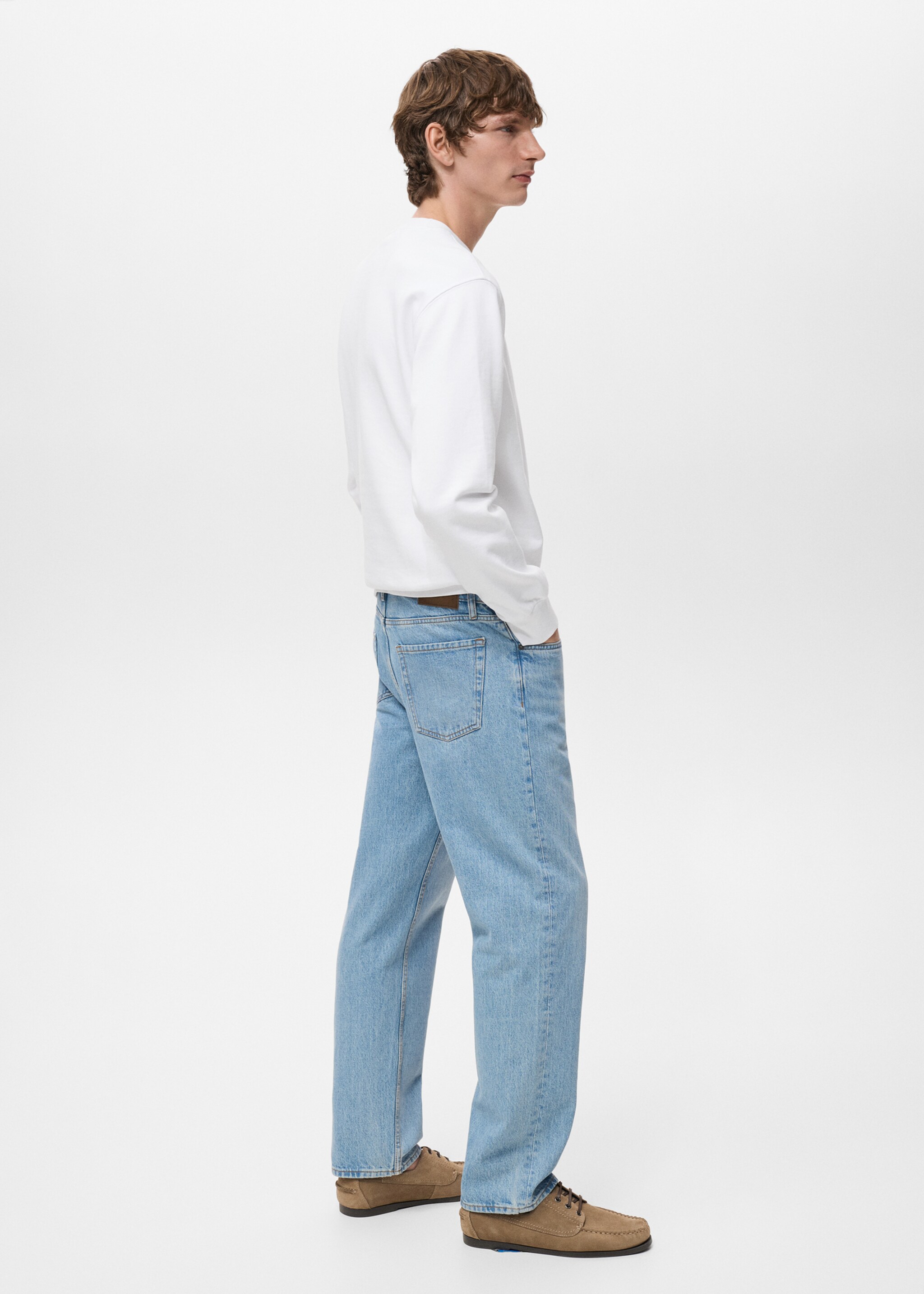 100% cotton sweatshirt text - Details of the article 2, White. Ref: 17054439-00.