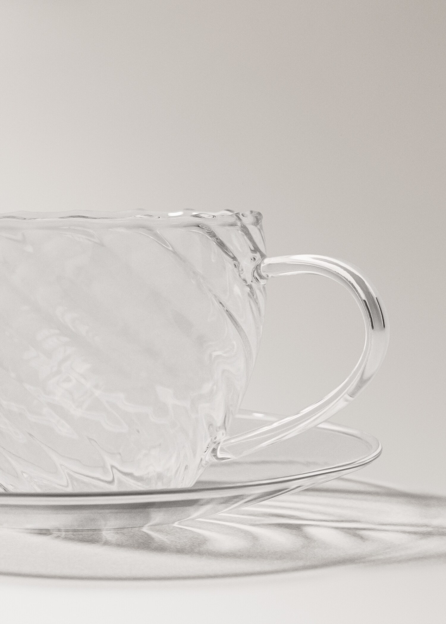 Espresso cup with borosilicate glass saucer, embossed - Detail van het artikel 1