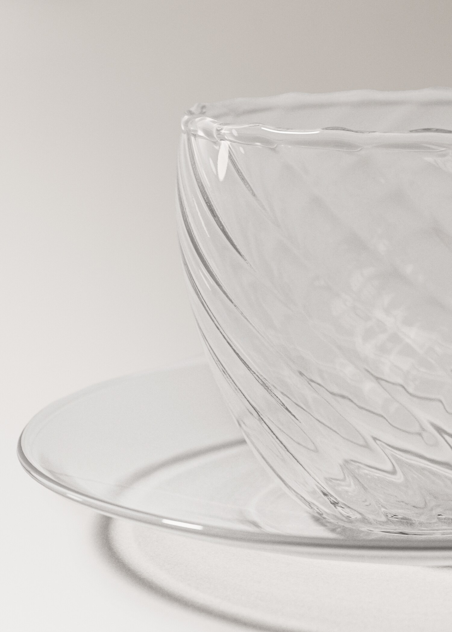 Espresso cup with borosilicate glass saucer, embossed - Detail van het artikel 2