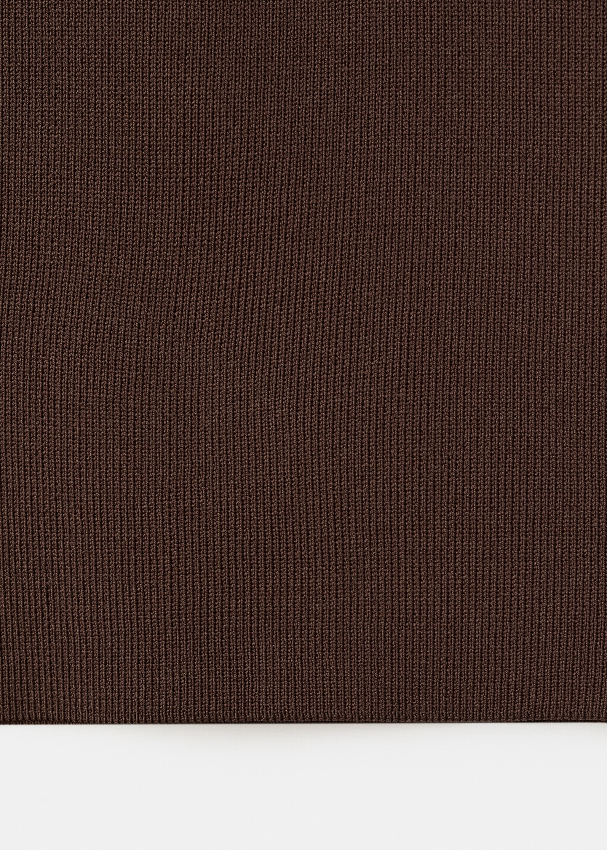 Strapless knitted top - Details of the article 0, Chocolate. Ref: 17054444-00.