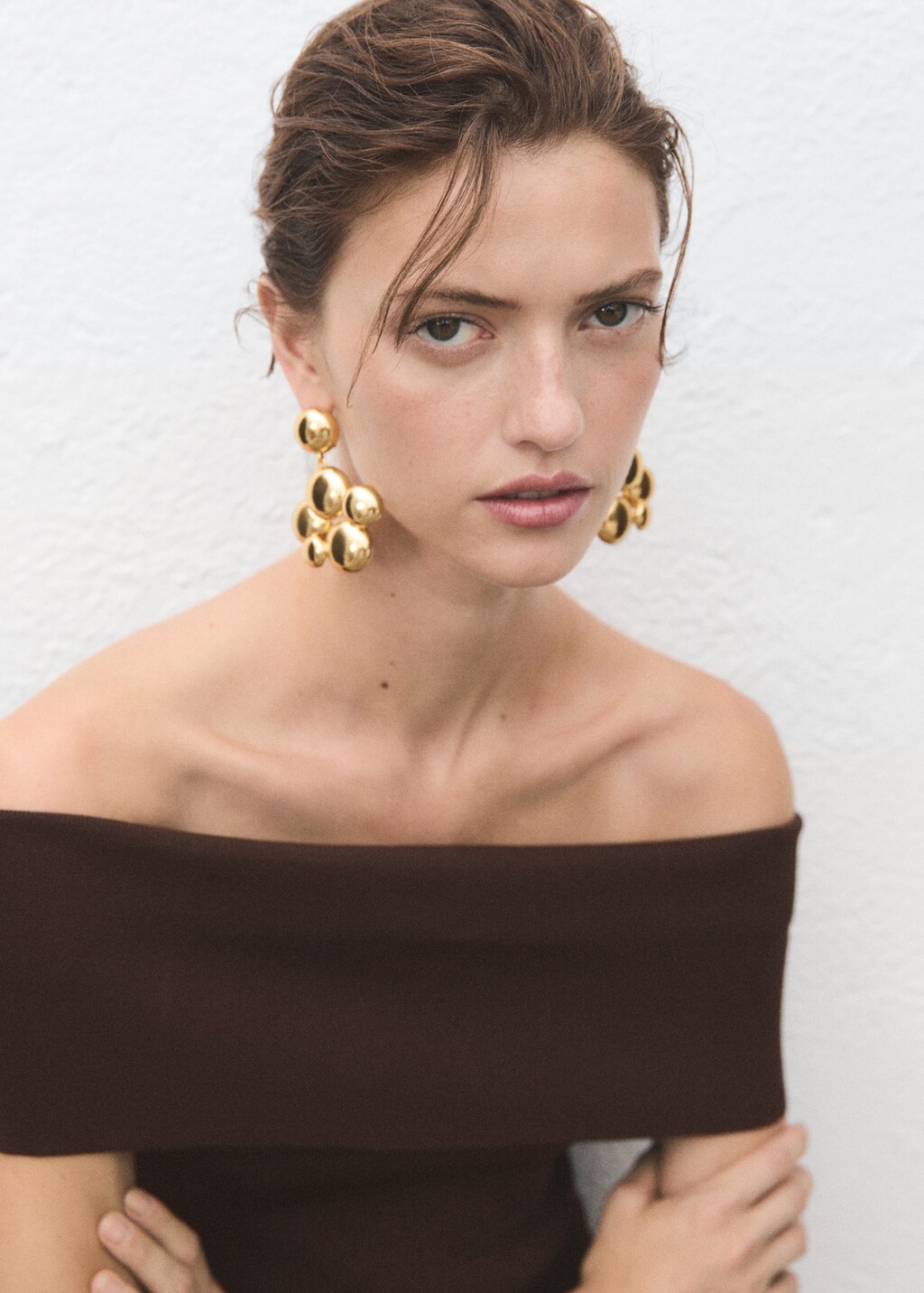 Mango Strapless knitted top thumbnail