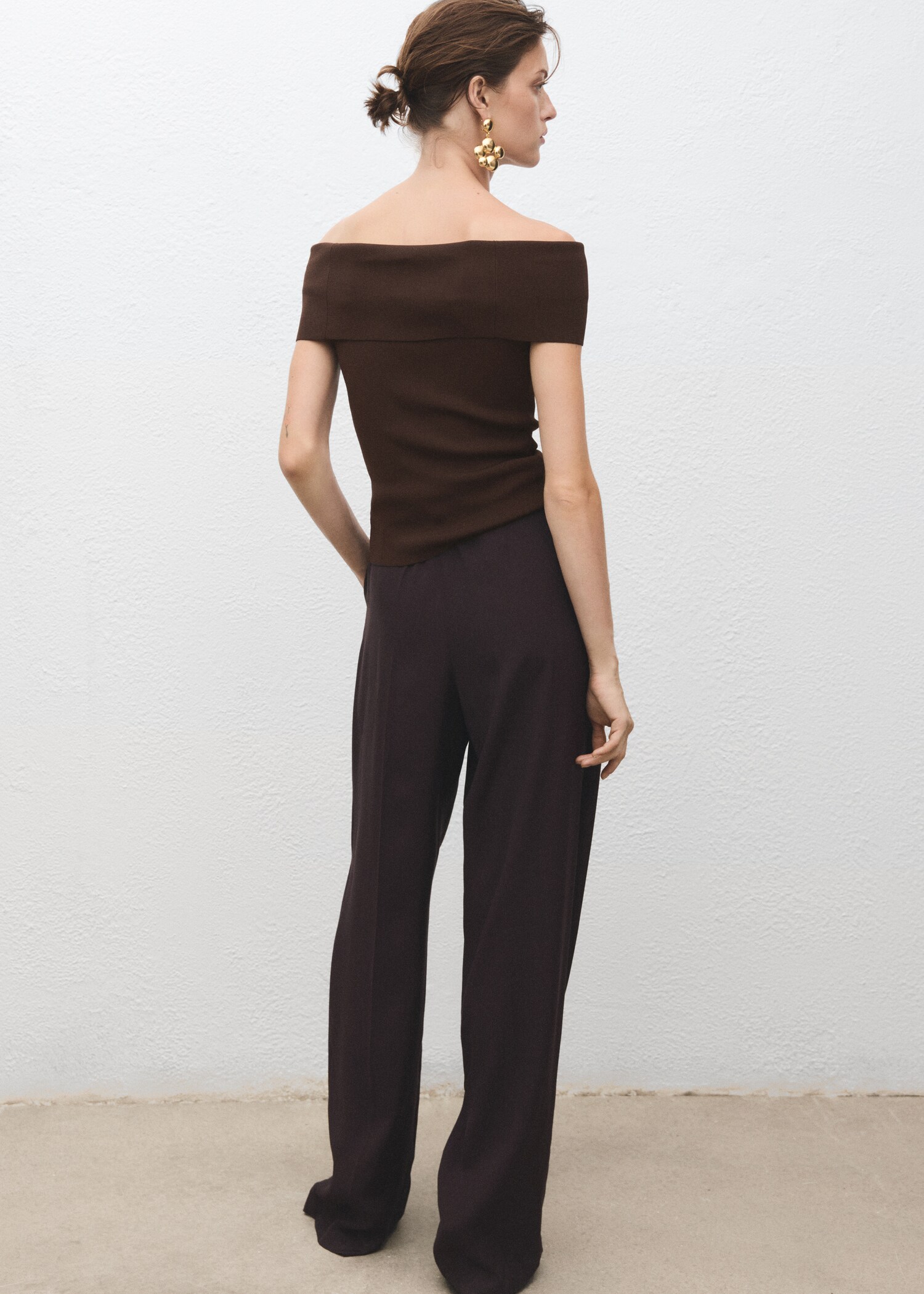 Strapless knitted top - Reverse of the article