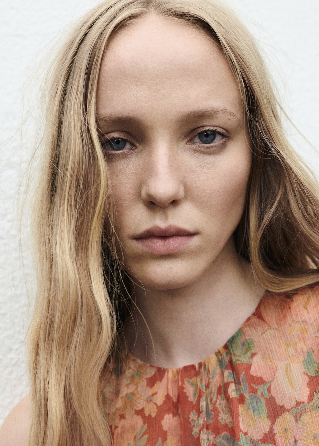 Floral pleated blouse