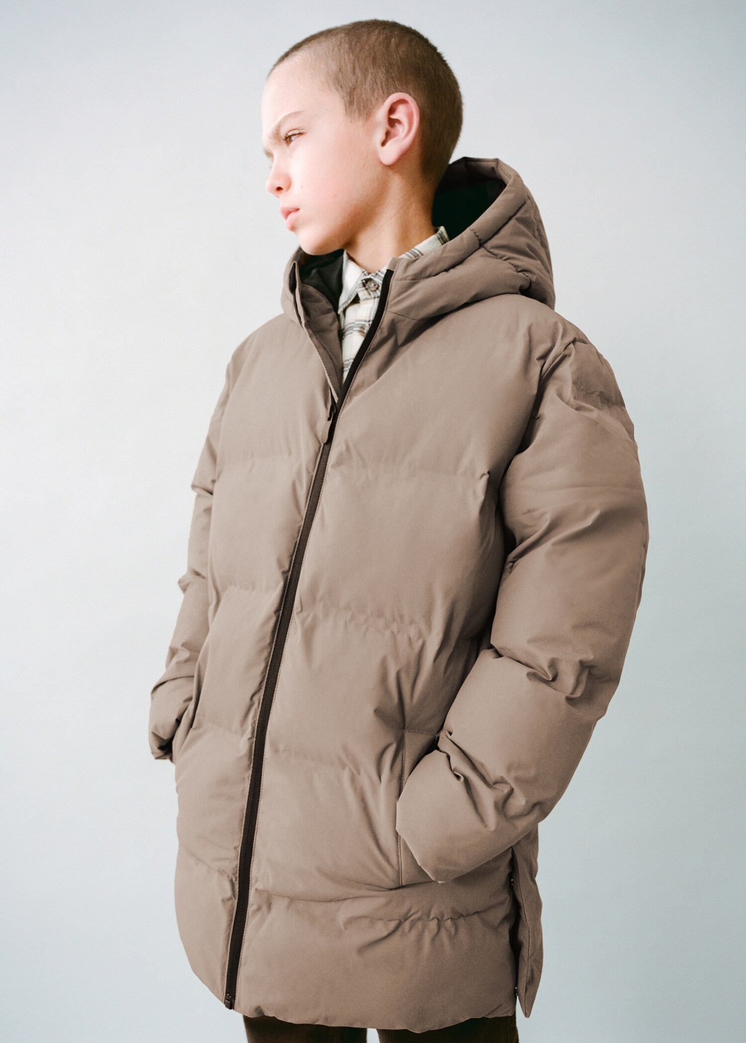 Hood quilted coat - Details of the article 5