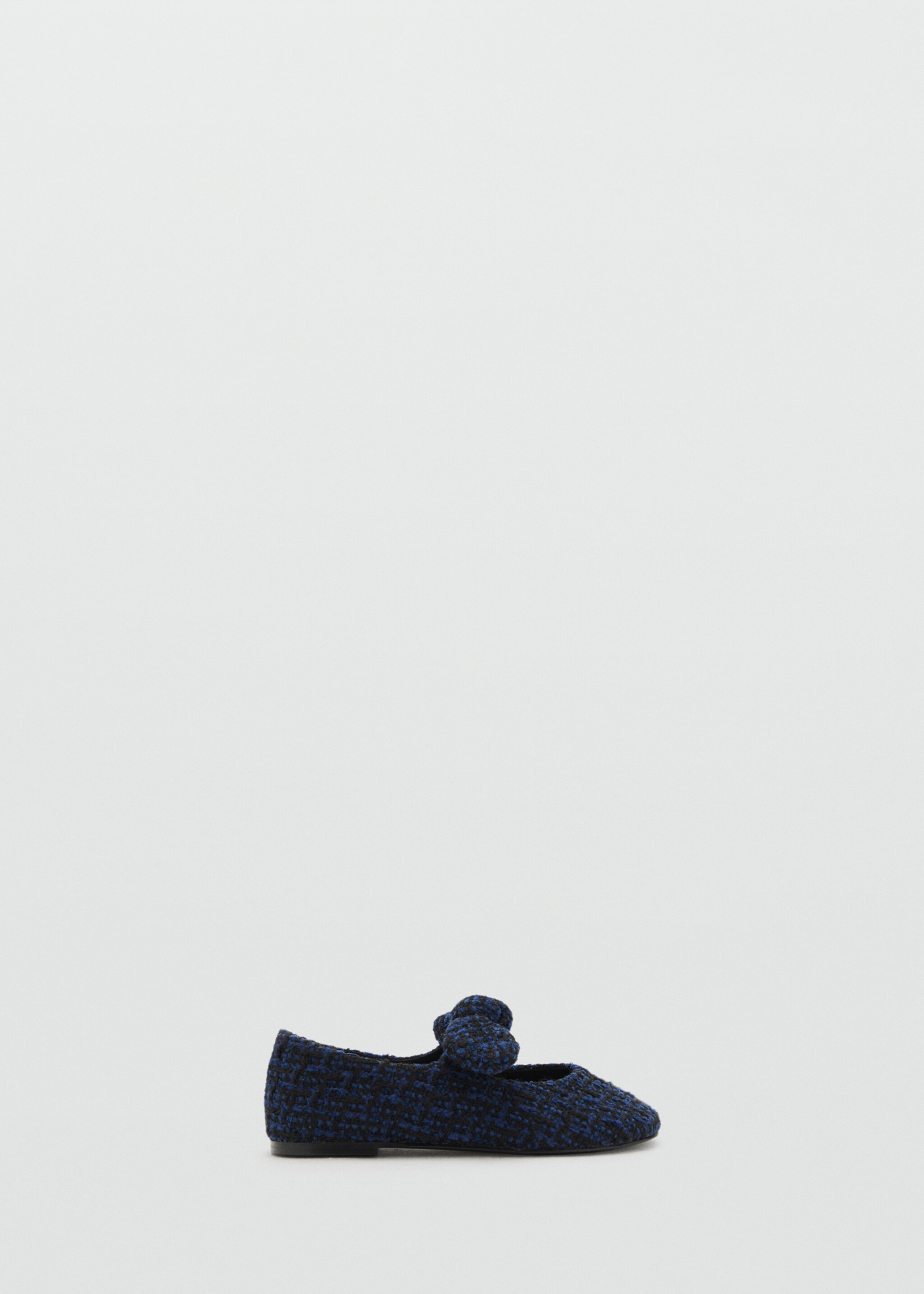 Tweed ballet flats with bow - Article without model, Black. Ref: 17054774-00.