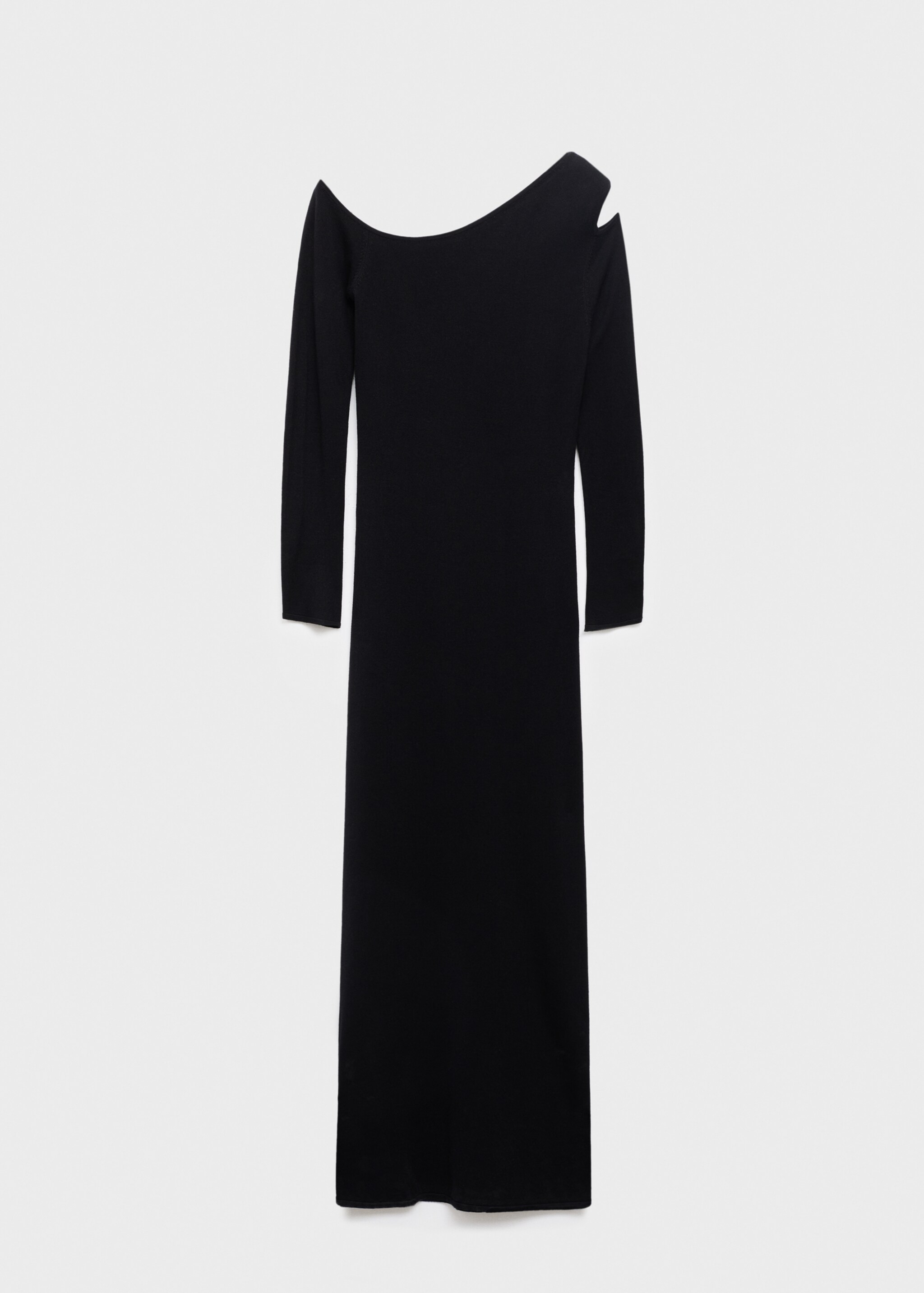 Asymmetrical dress with cut-out - Article without model, Black. Ref: 17054777-00.