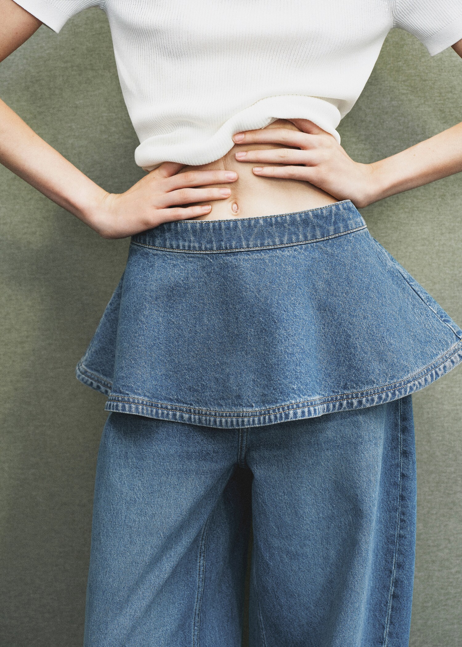 Denim miniskirt - Medium plane