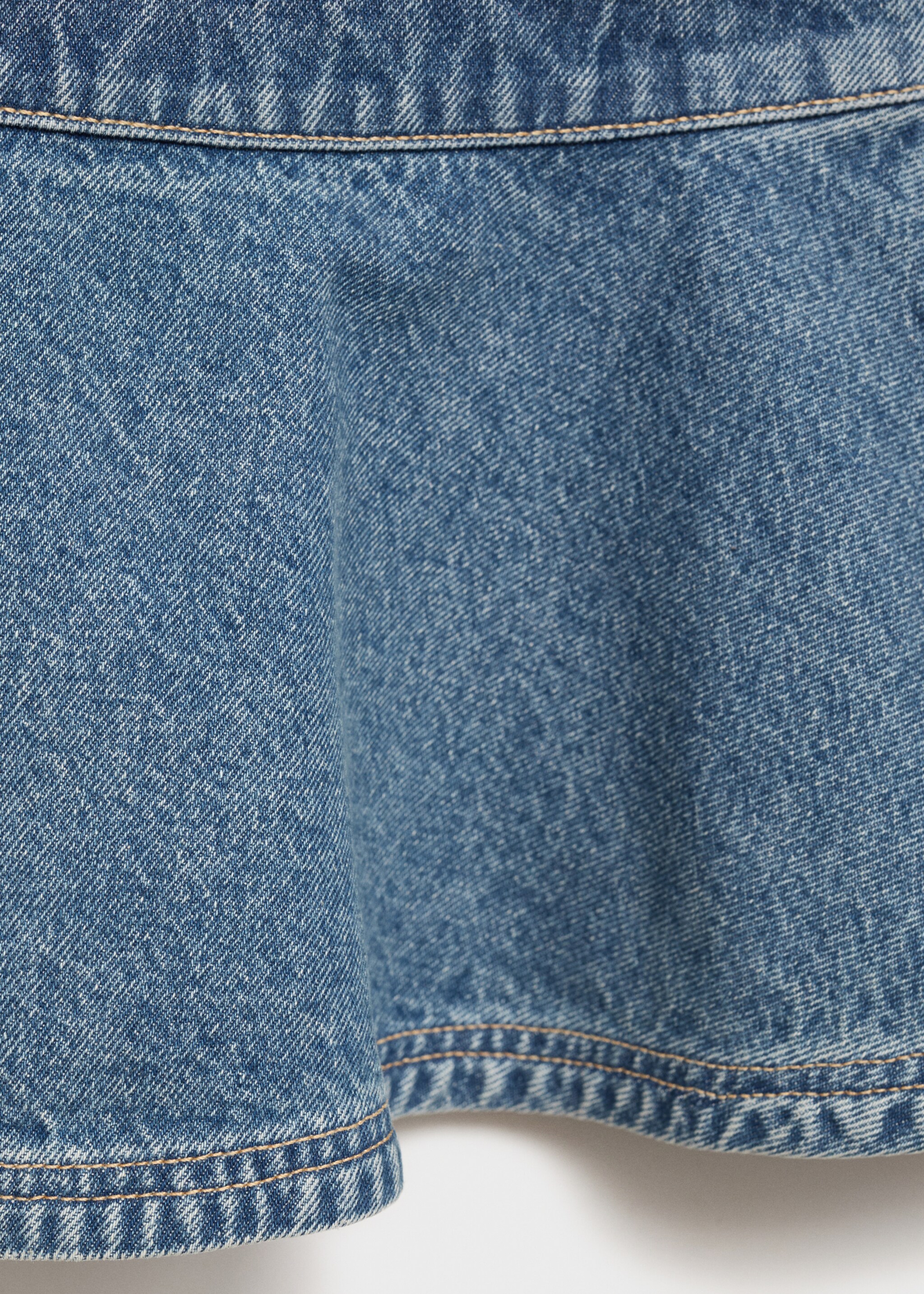 Denim miniskirt - Details of the article 8, Medium Blue. Ref: 17054788-00.