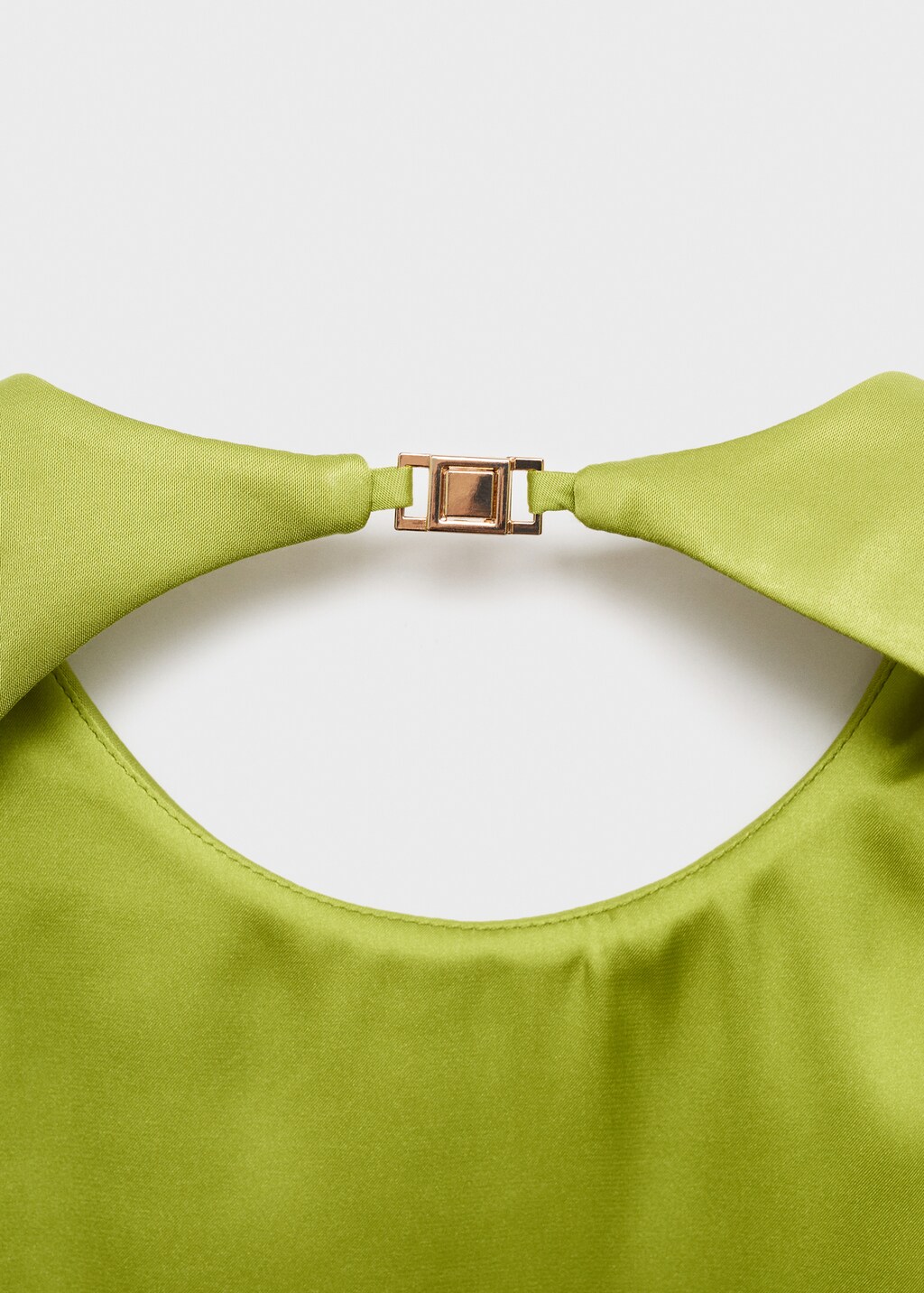 Mango Open-back satin-effect dress