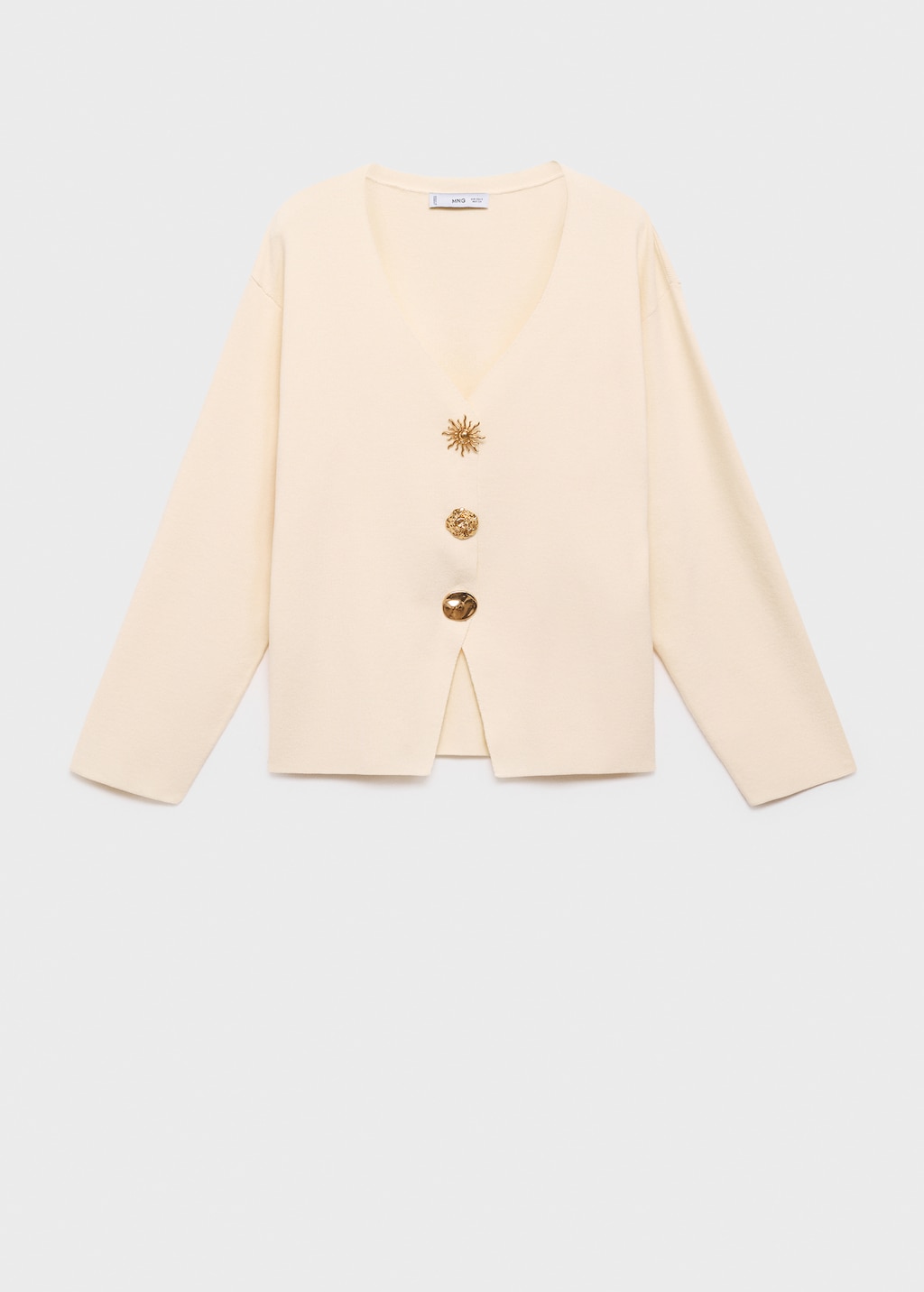 Knitted jacket with jewel buttons