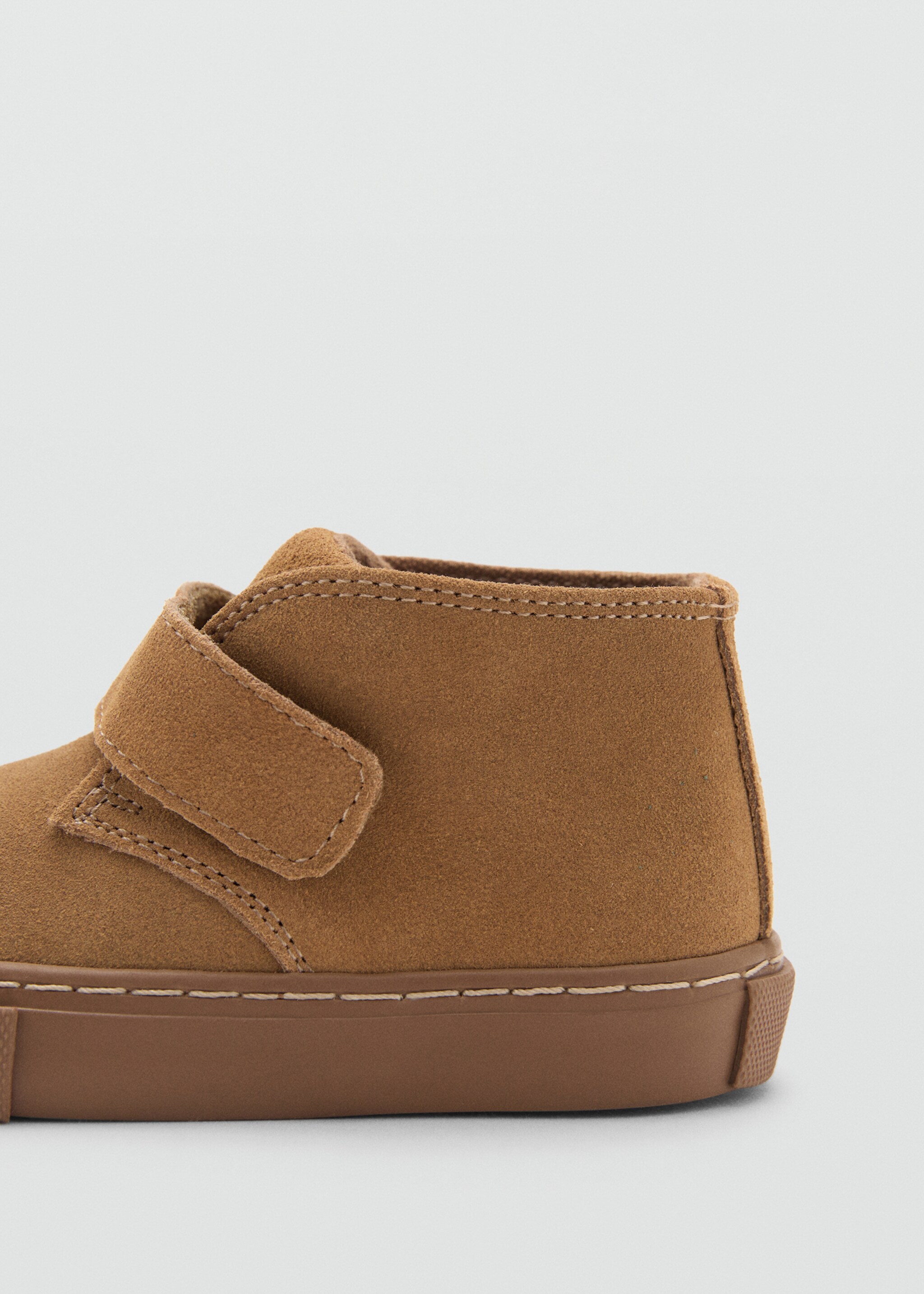 Velcro leather shoes - Details of the article 1, Medium Brown. Ref: 17055147-00.