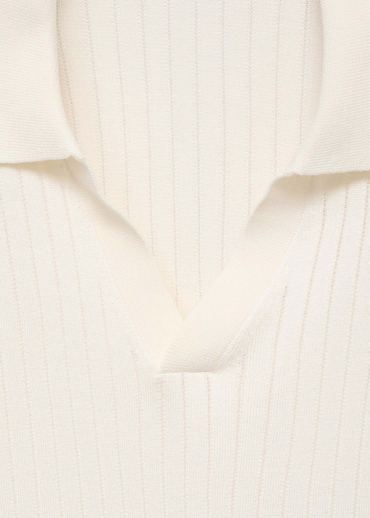 Ribbed knitted polo sweater - Details of the article 0