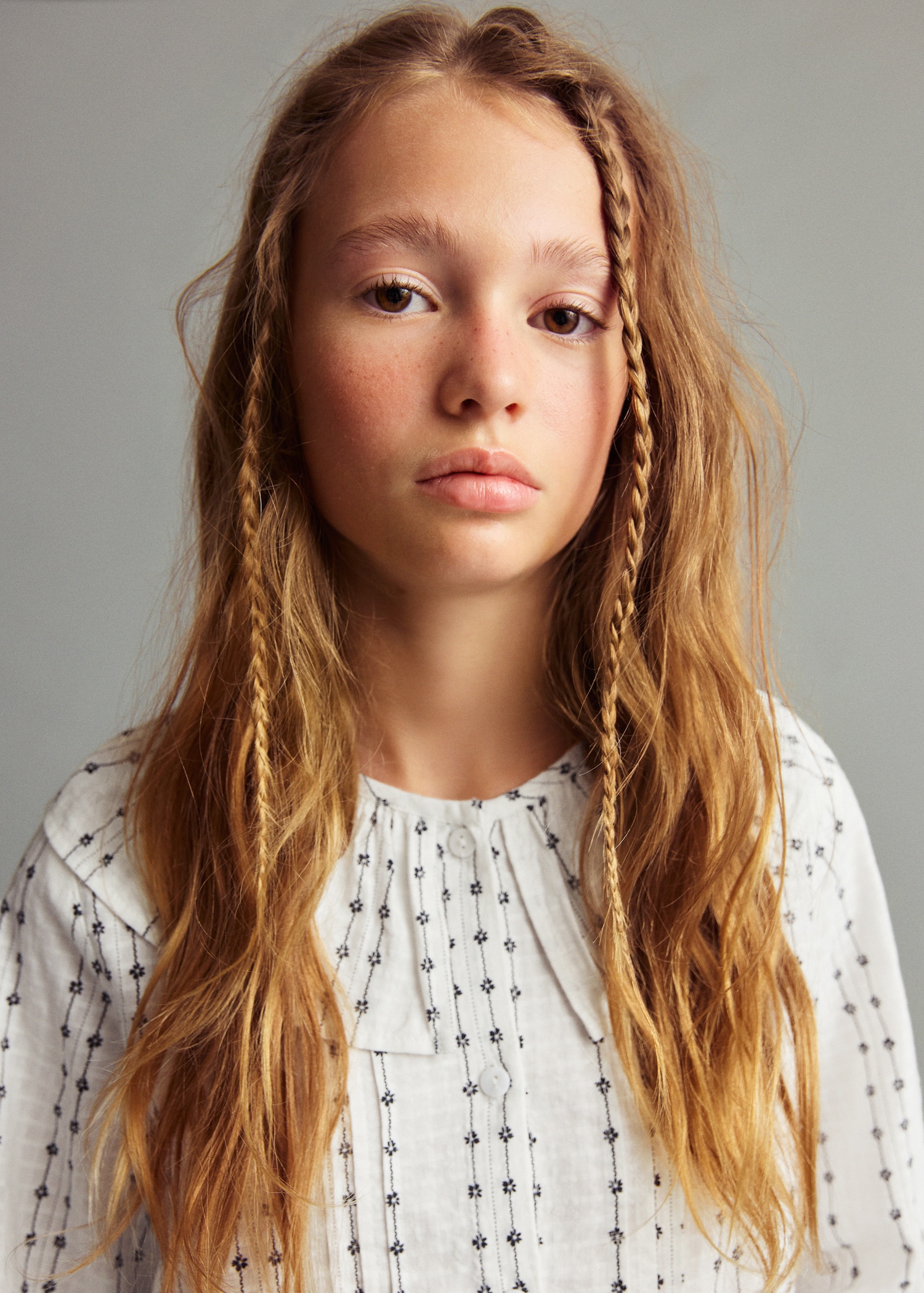 Blusa cuello babydoll Niños MNG Honduras - Main Image