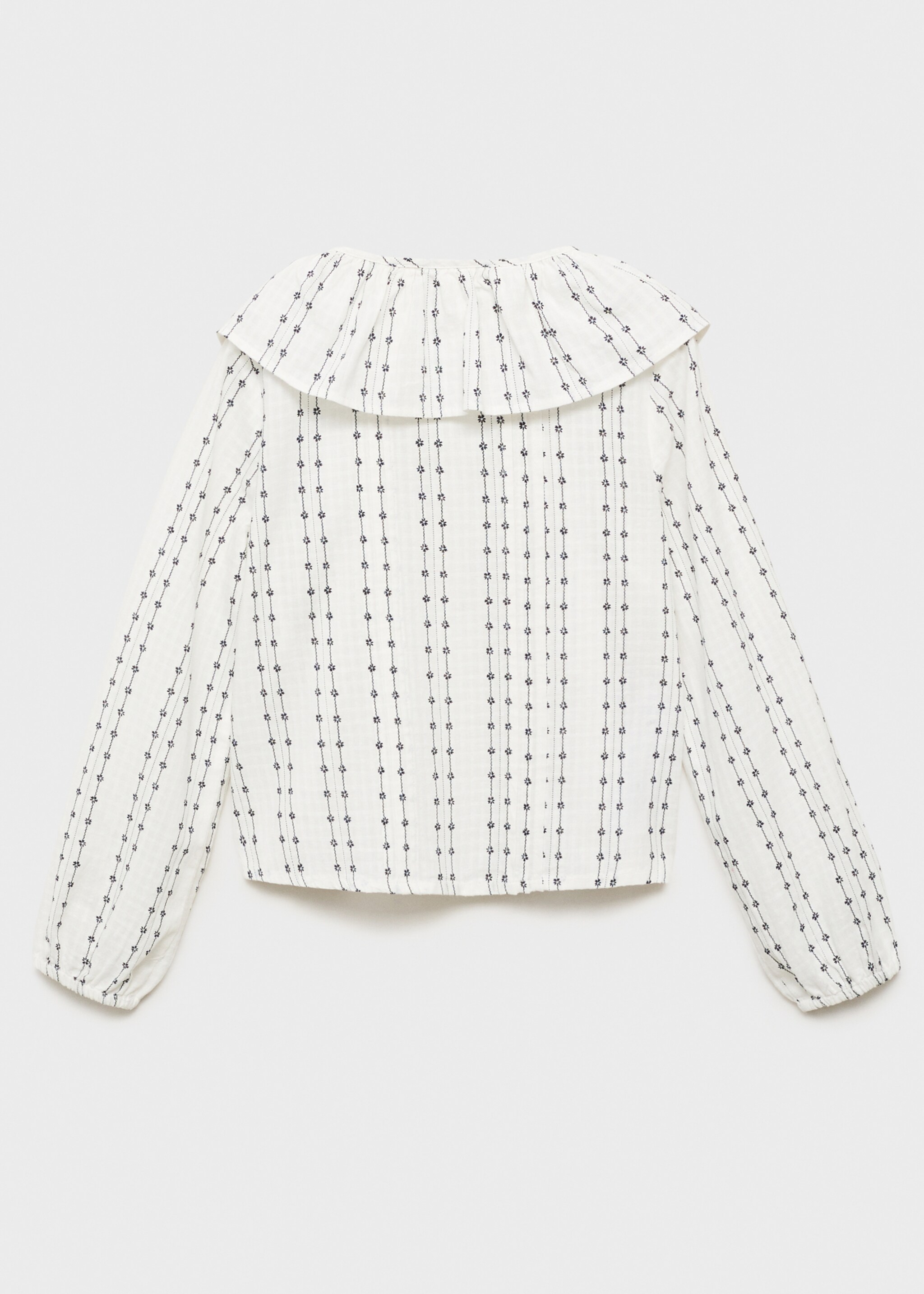 Babydoll collar blouse - Reverse of the article, Ecru. Ref: 17055151-00.