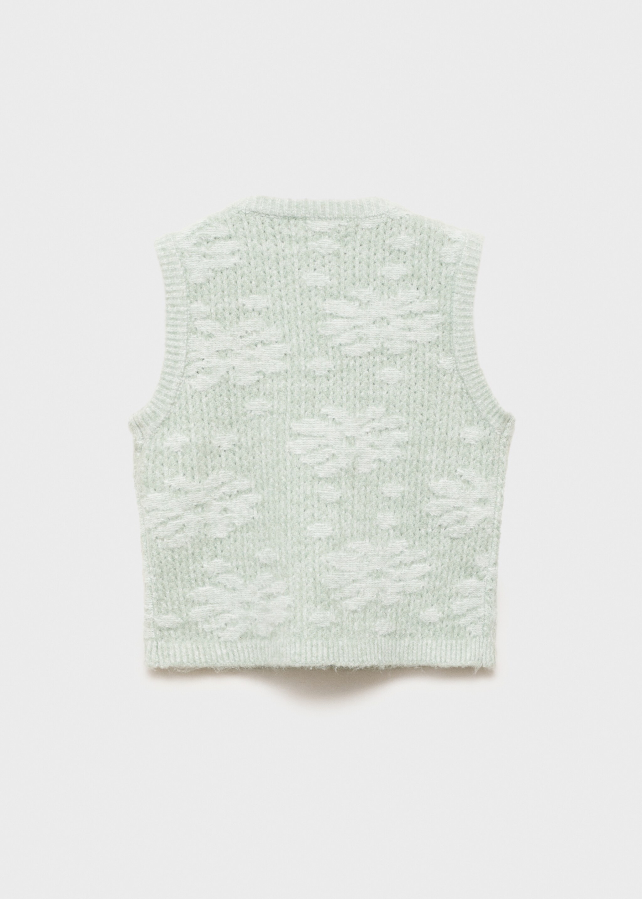 Waistcoat flores - Reverse of the article, Pastel Green. Ref: 17055155-00.