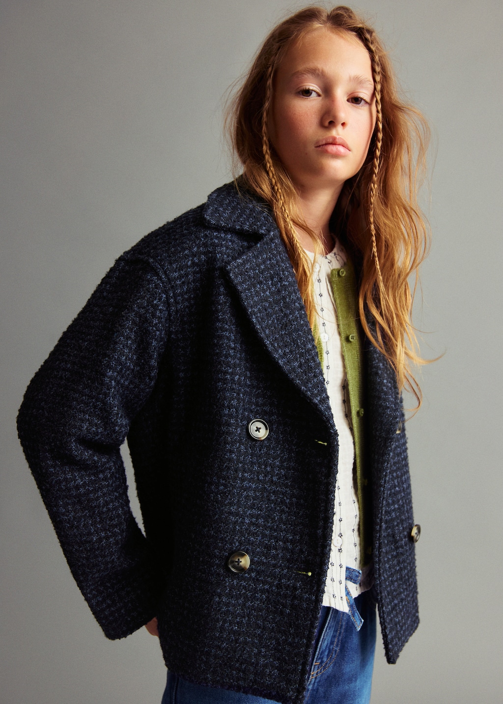 ジャケット・アウター misaSly GRAIN TWEED JACKET ジャケット・アウター misaSly GRAIN TWEED JACKET Tweed single