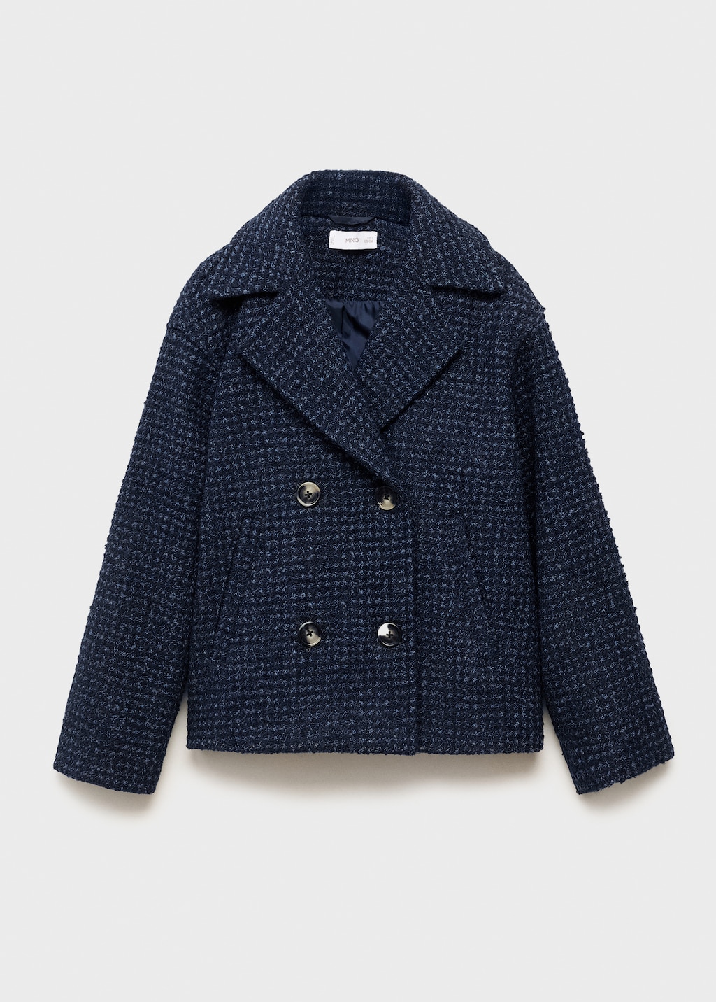 ジャケット・アウター raughlow cocoon tweed jaket(navy) raughlow cocoon tweed jaket(navy)