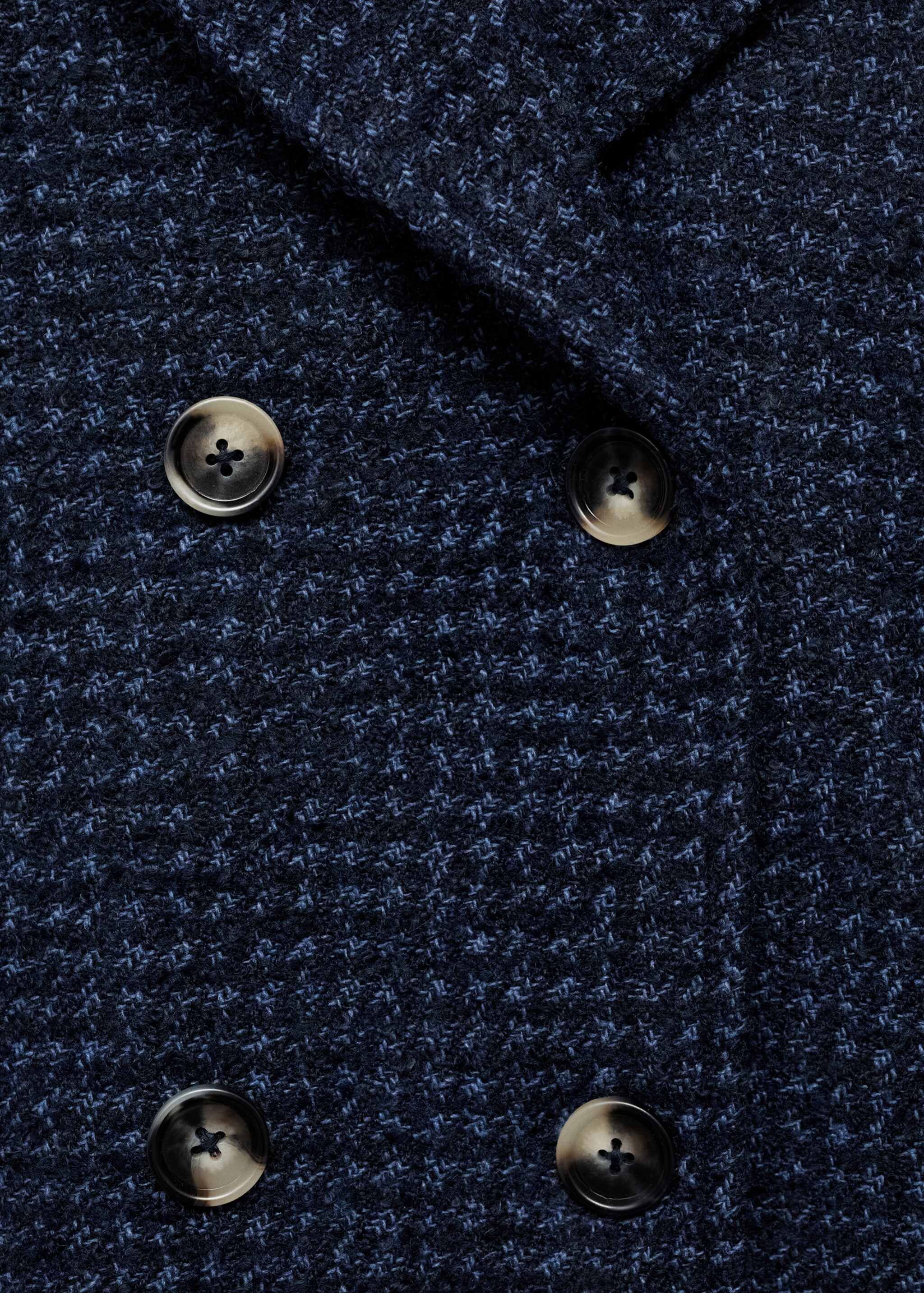 Wool tweed jacket - Details of the article 8, Navy. Ref: 17055156-00.