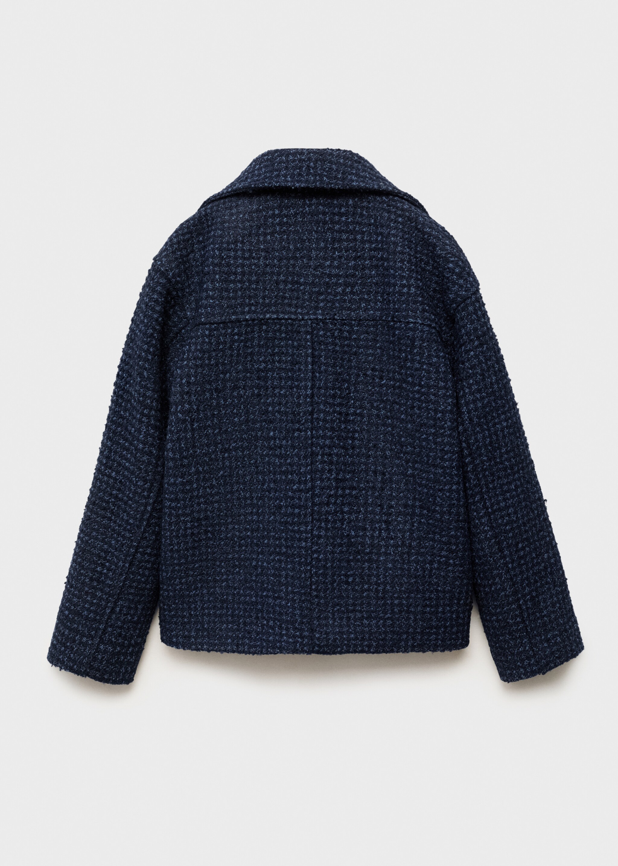 Wool tweed jacket - Reverse of the article, Navy. Ref: 17055156-00.