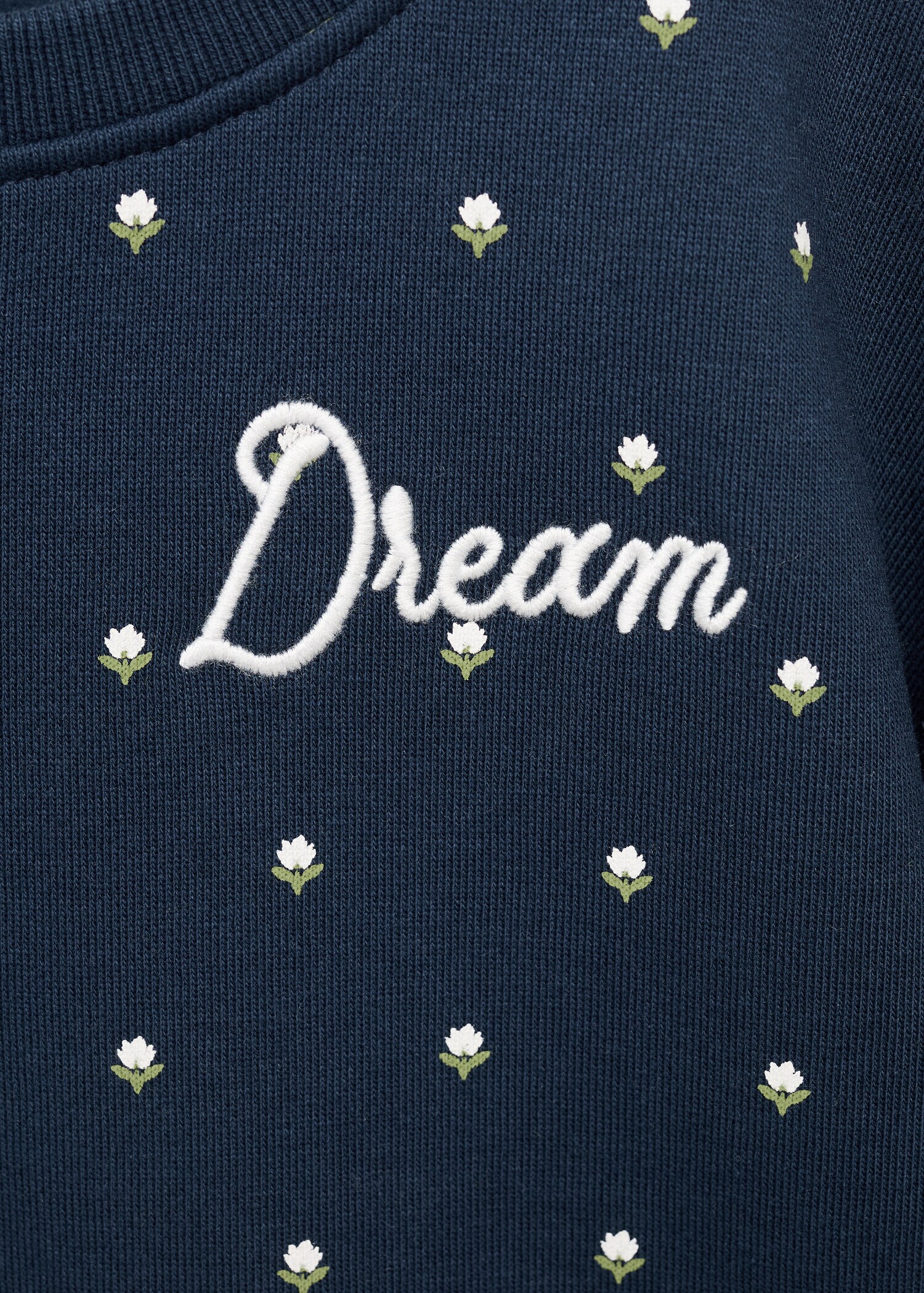 Embroidered sweatshirt with floral print - تفاصيل المنتج 8