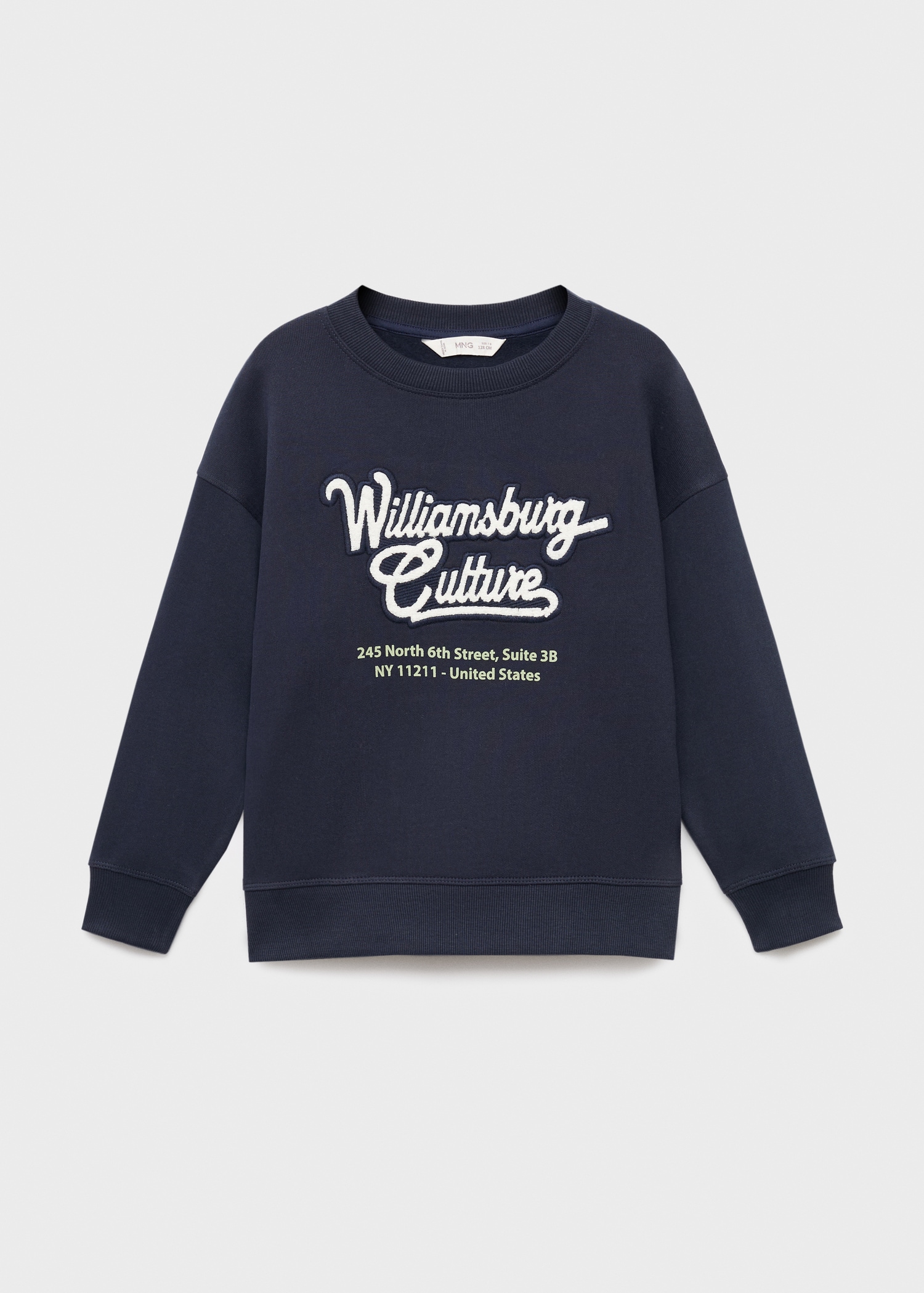 Printed embroidered sweatshirt Kids MANGO Georgia