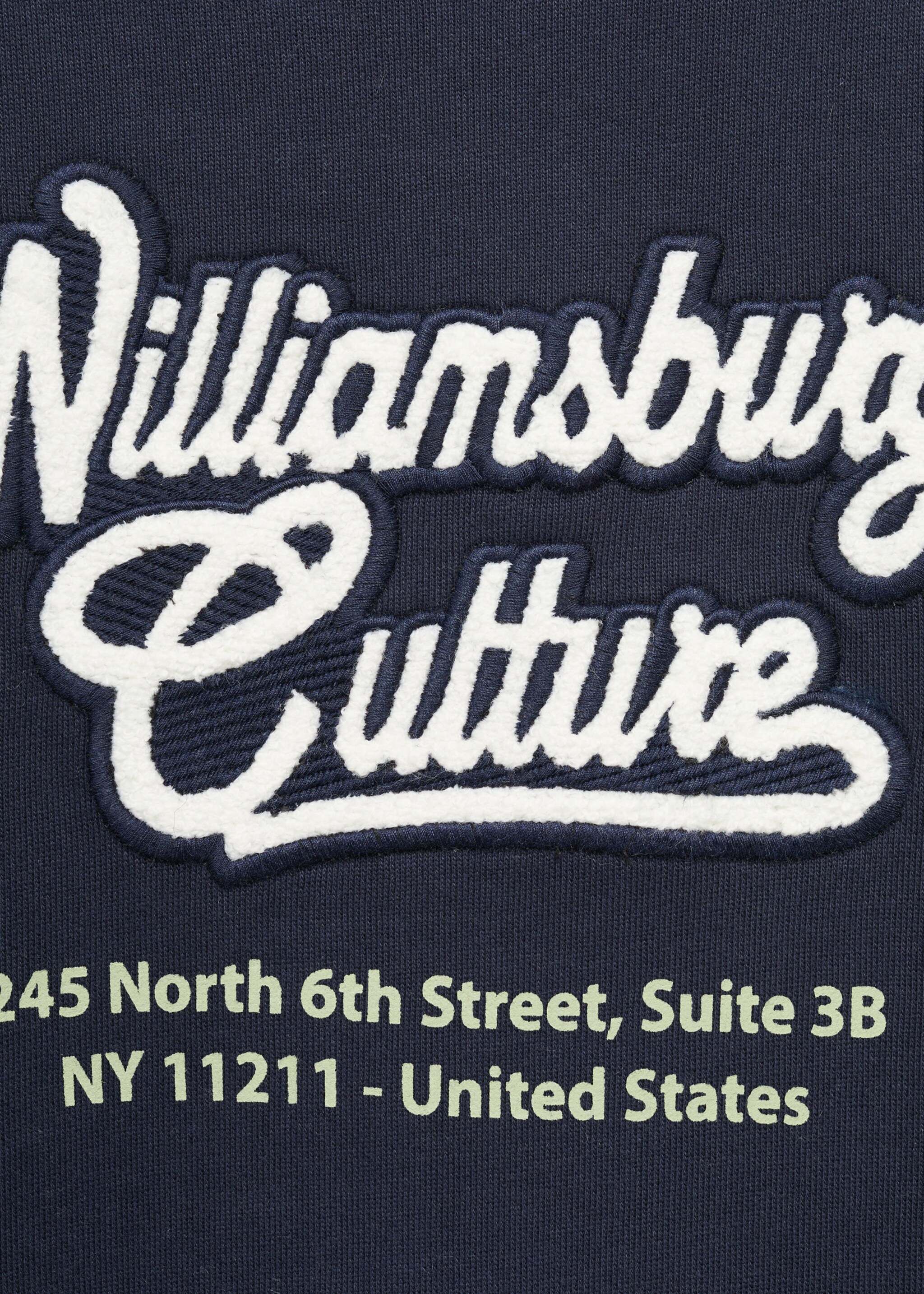 Printed embroidered sweatshirt - Details of the article 8, Navy. Ref: 17055161-00.
